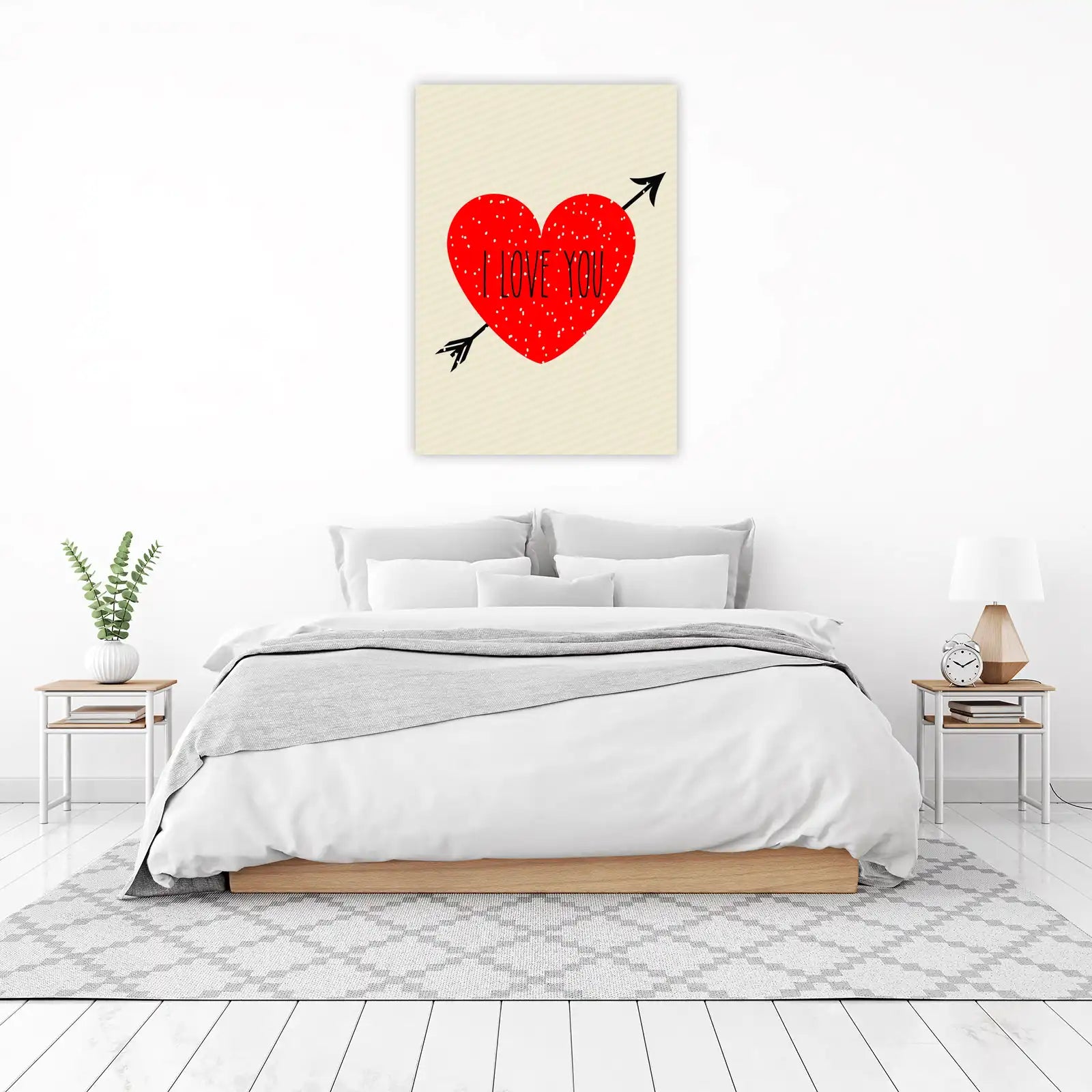 I Love You Heart Arrow Wall Art