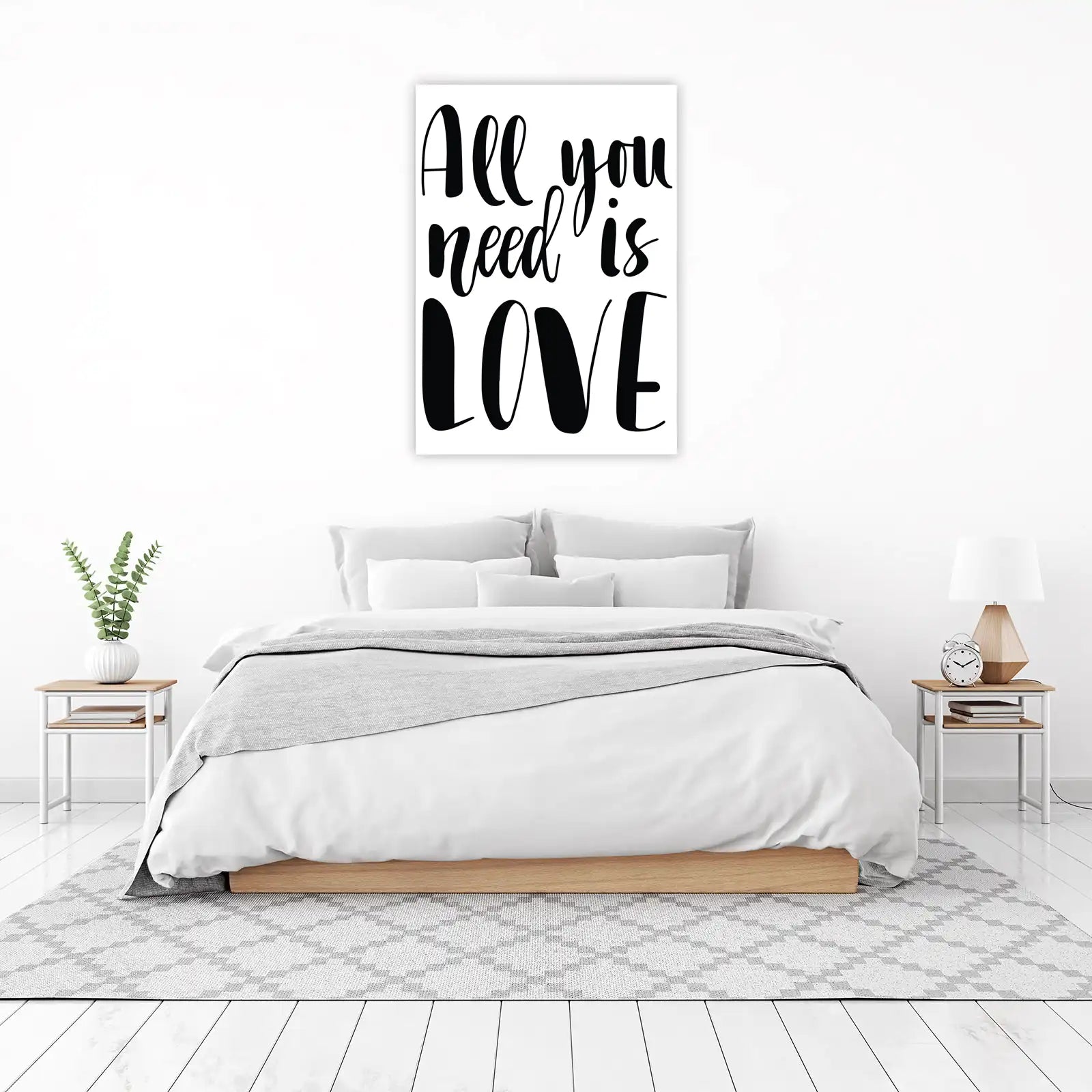 All You Need Is Love | Modern Typography Wall Art