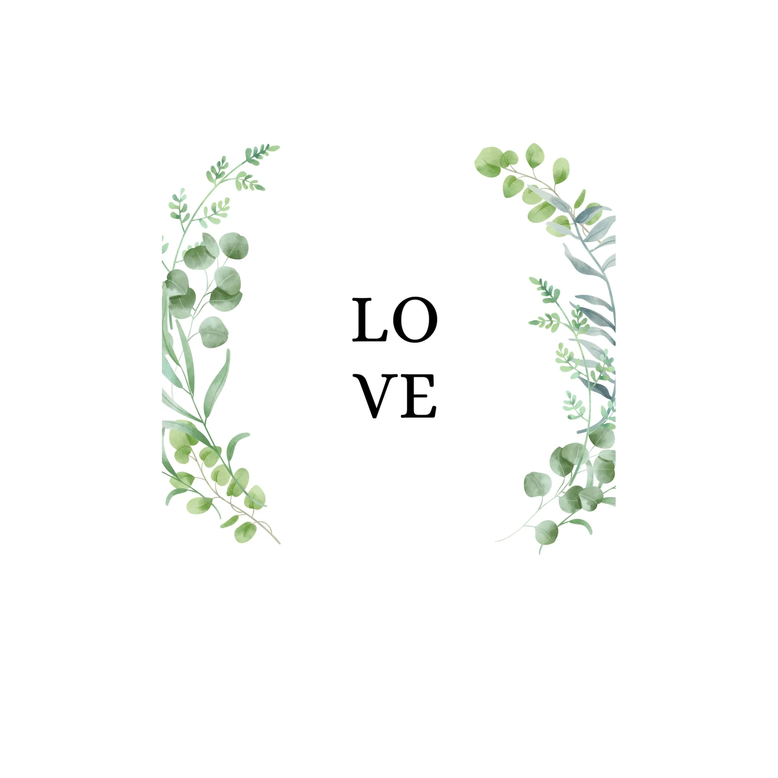 Botanical Love Sentiment Wall Art