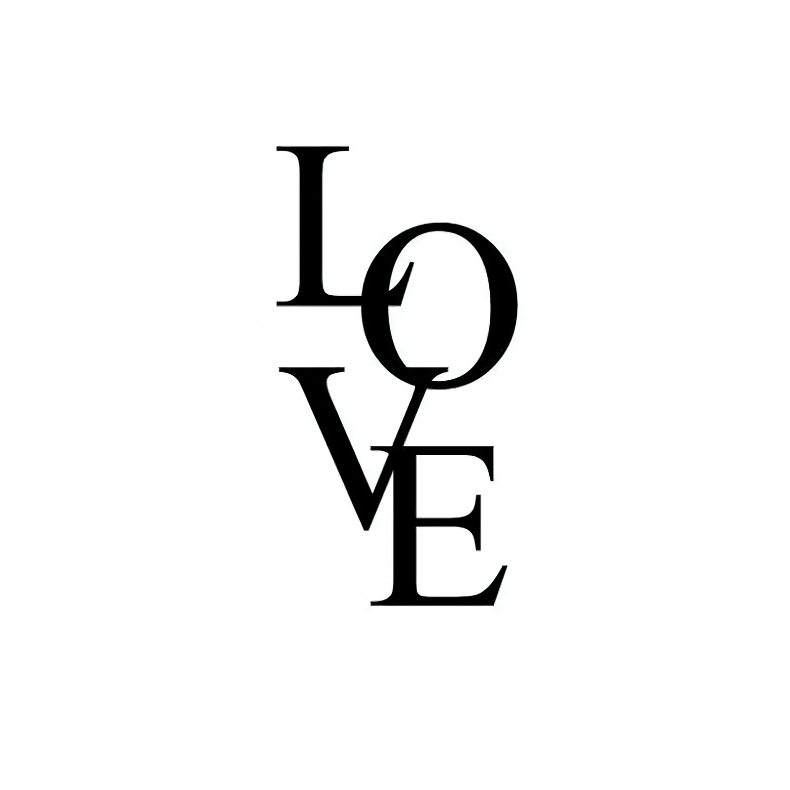 Modern Black LOVE Typography Wall Art