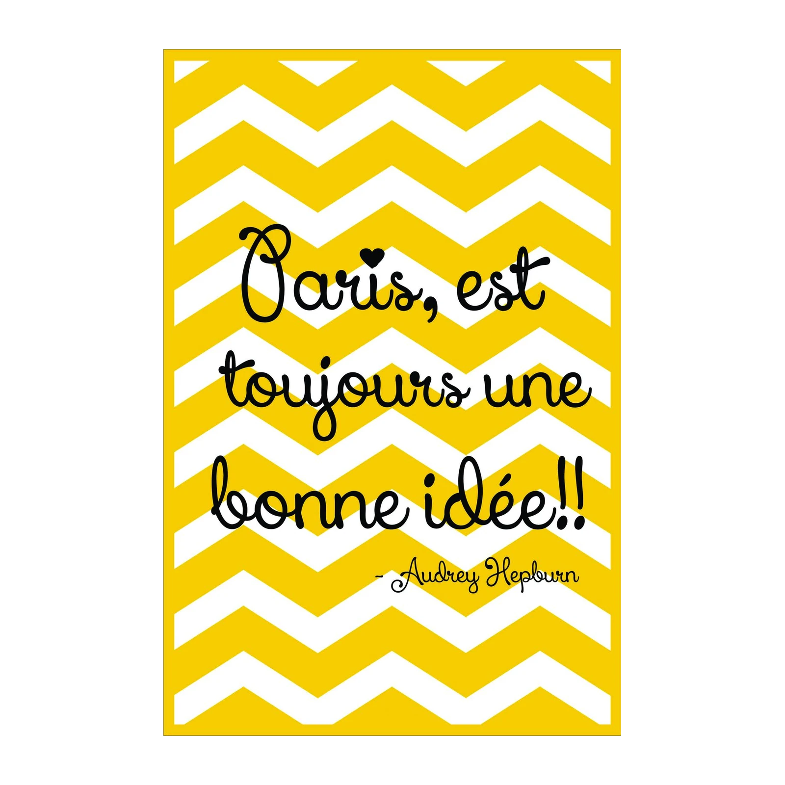 Paris Always a Good Idea Chevron Wall Art
