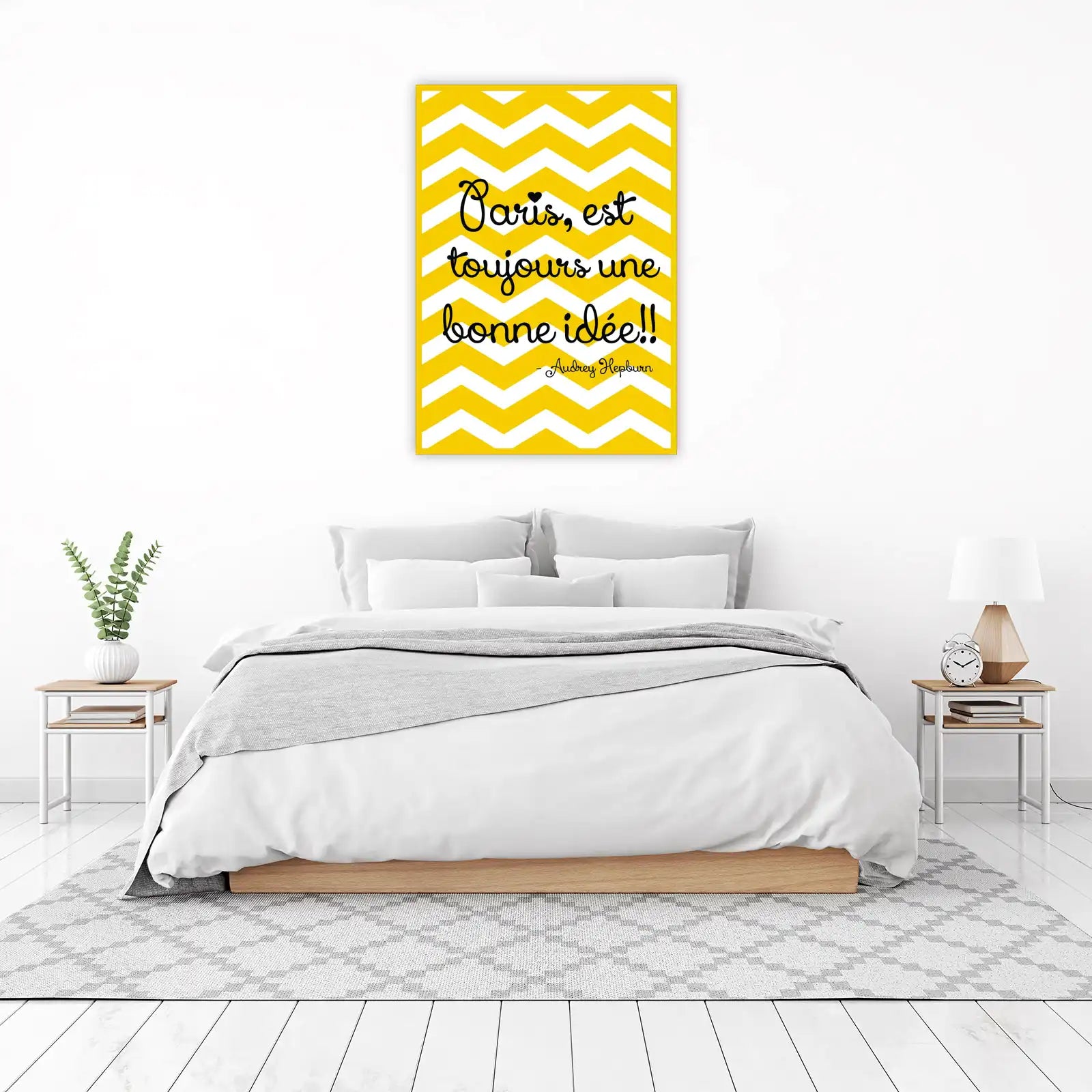 Paris Always a Good Idea Chevron Wall Art