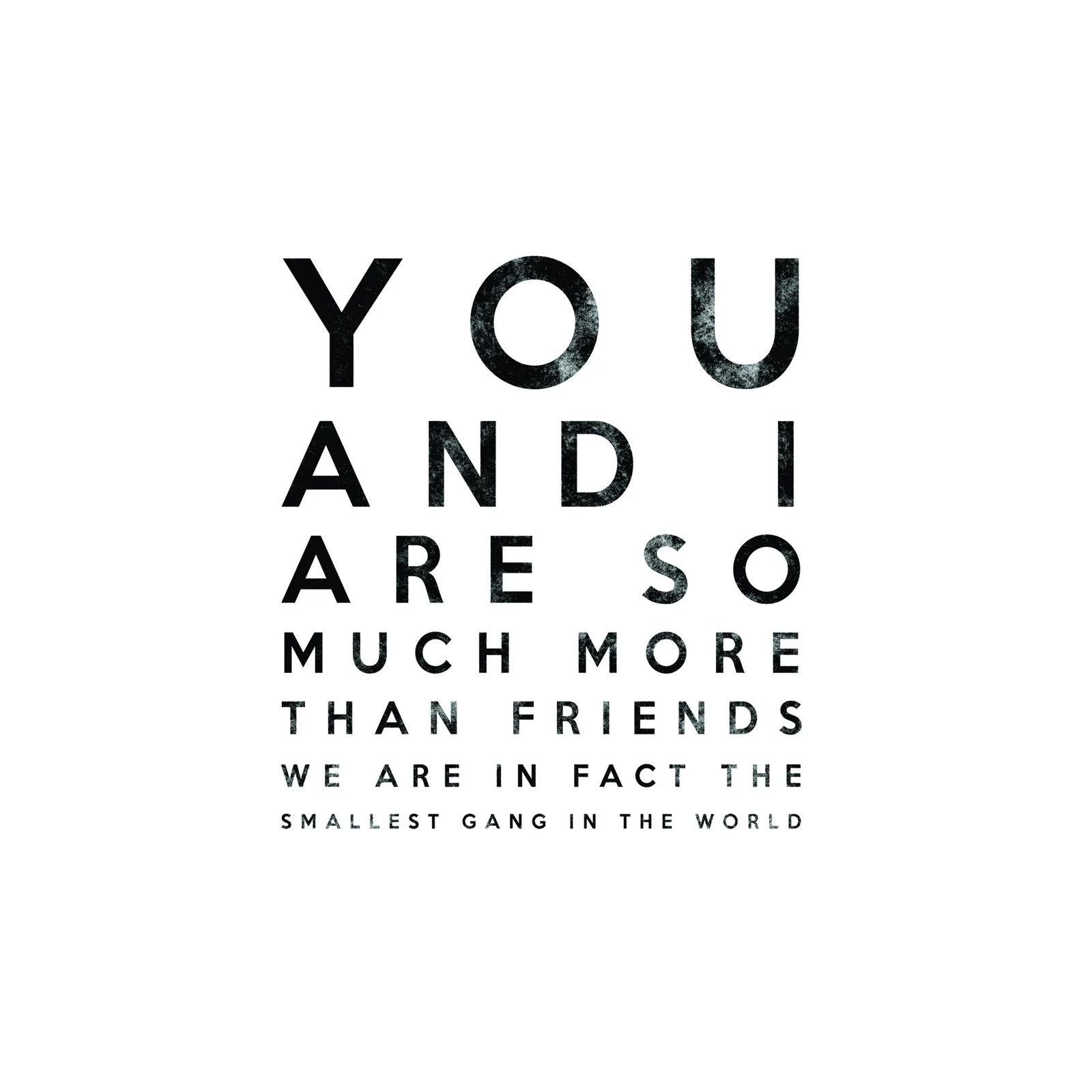 Best Friends Typography Eye Chart Wall Art
