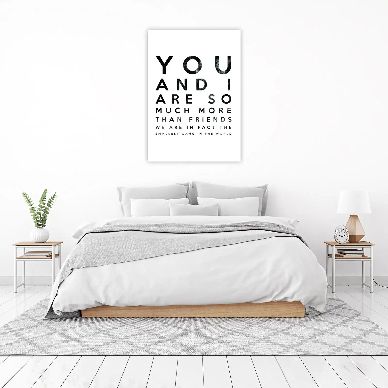Best Friends Typography Eye Chart Wall Art