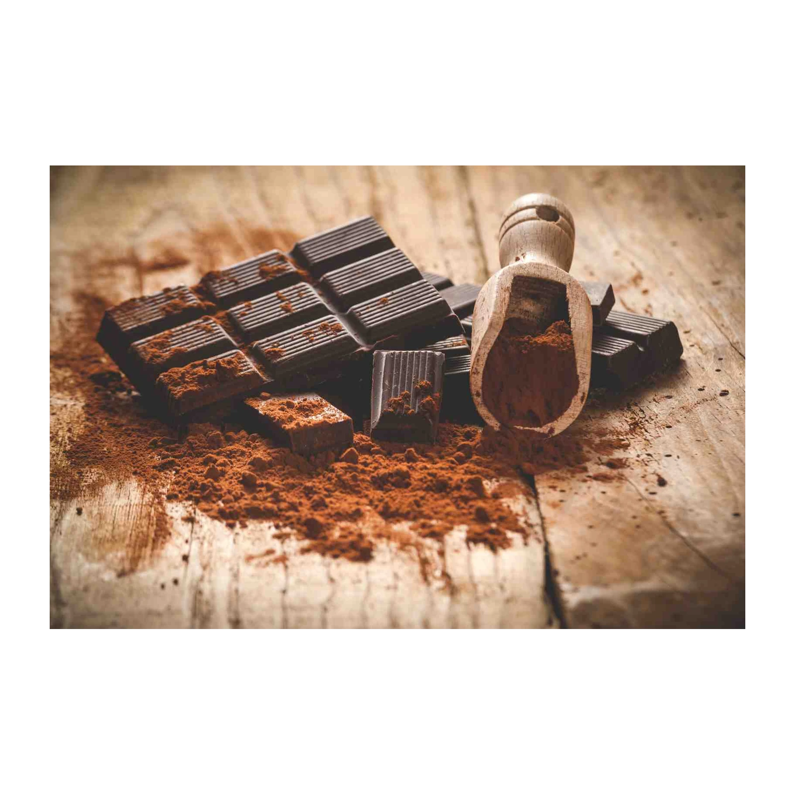 Rich Dark Chocolate Cocoa Powder Wall Art