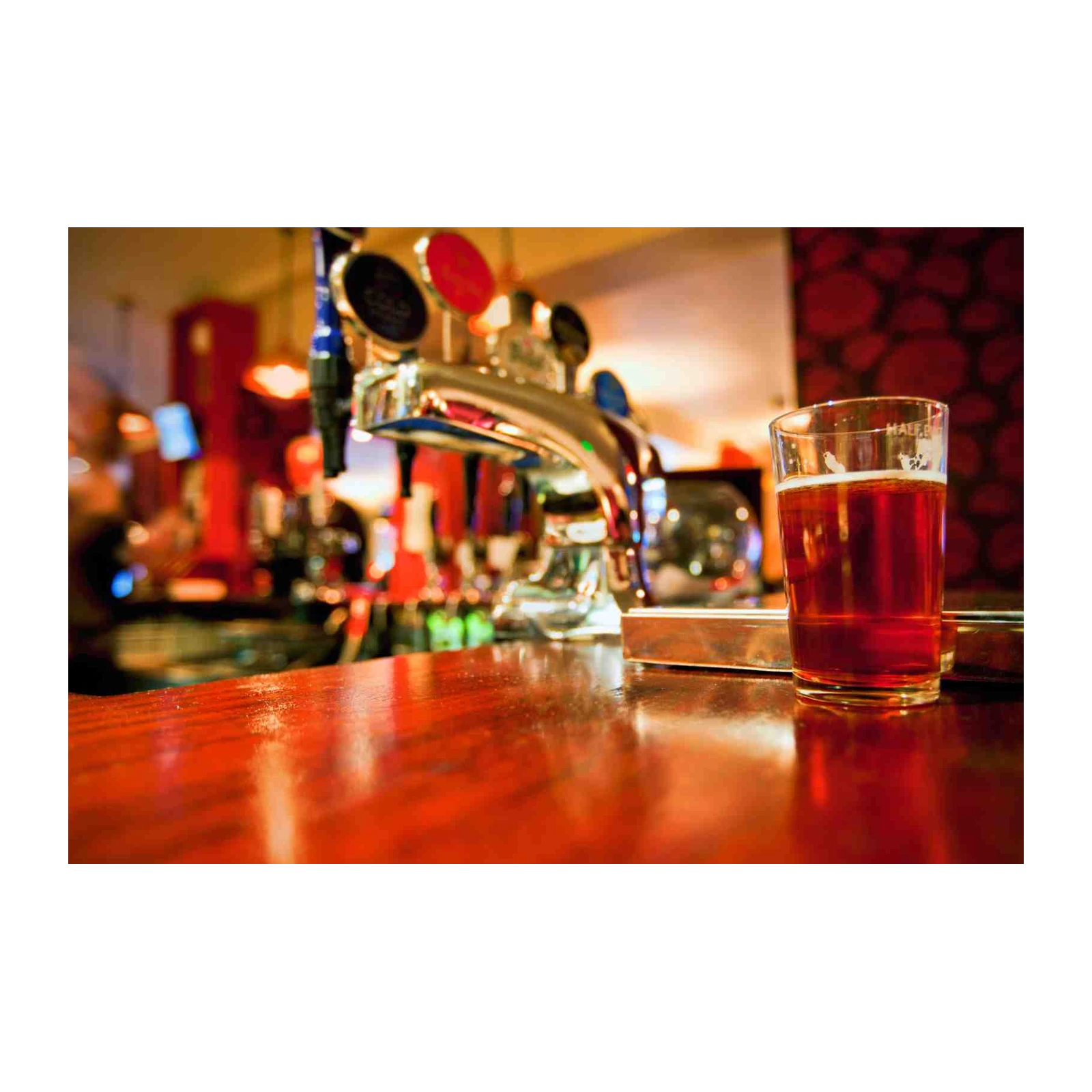 Amber Ale Pint & Taps Wall Art