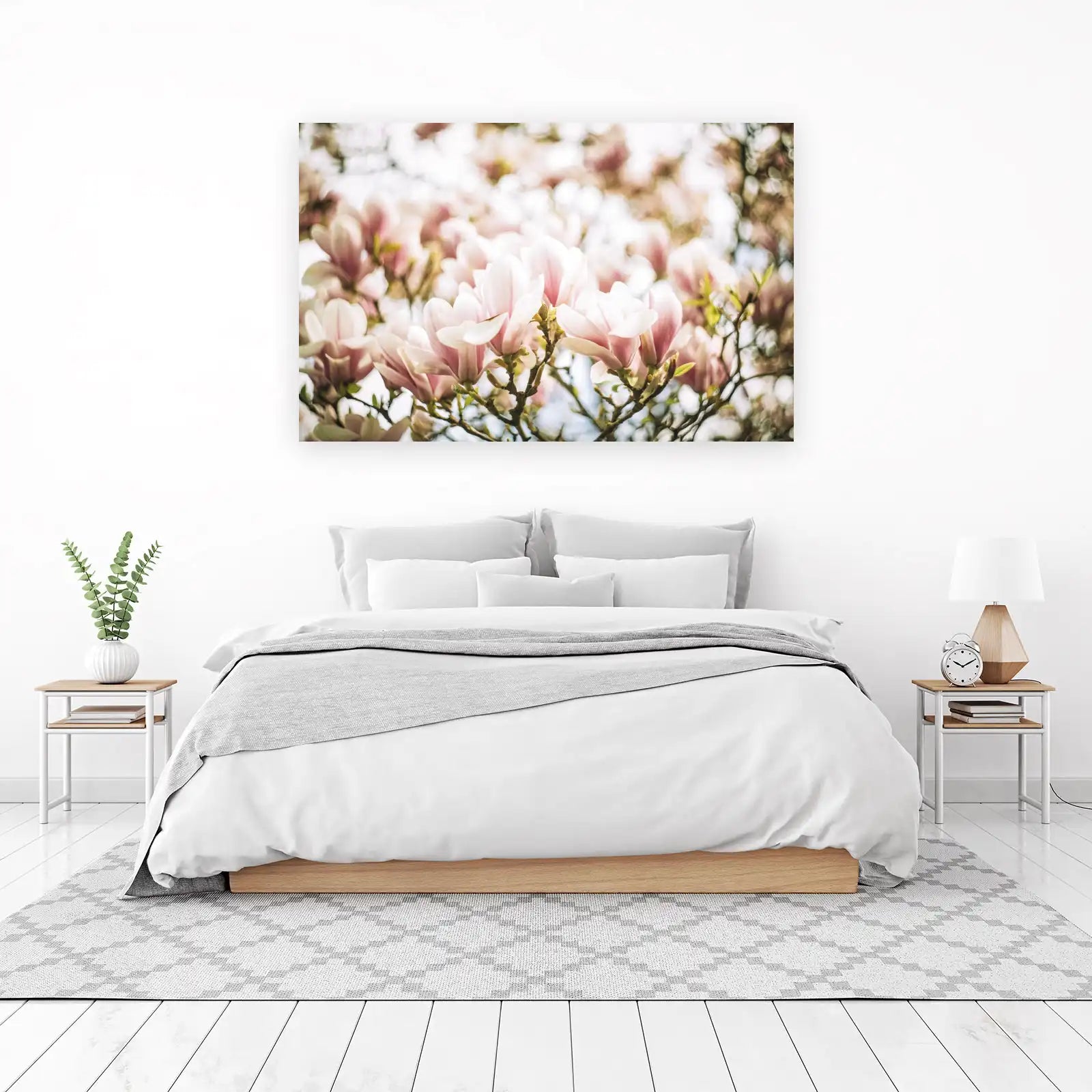 Soft Pink Magnolia Spring Blossom Wall Art