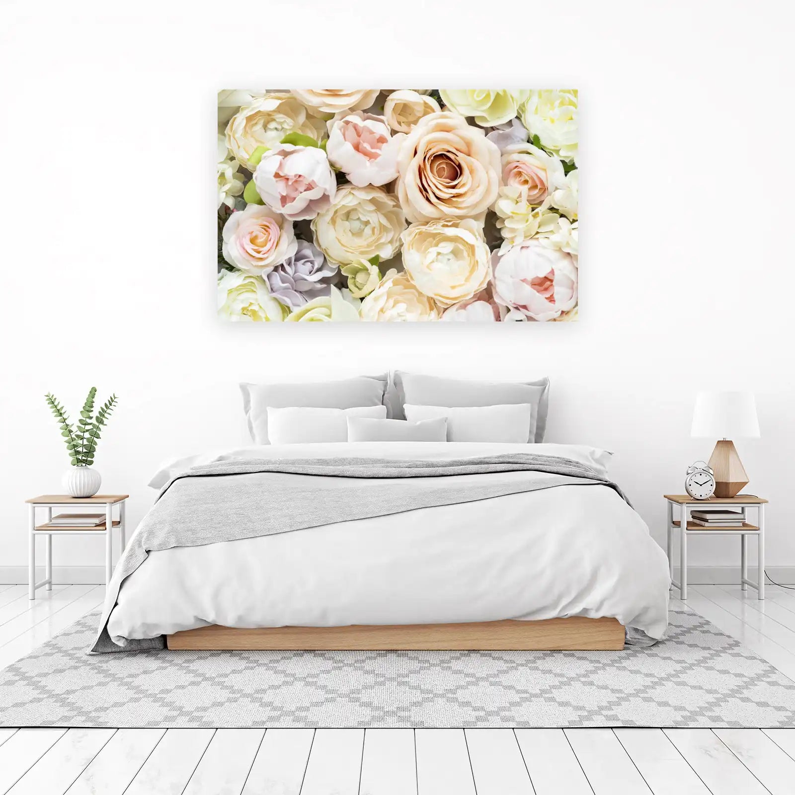 Soft Floral Bouquet Wall Art for Elegant Decor