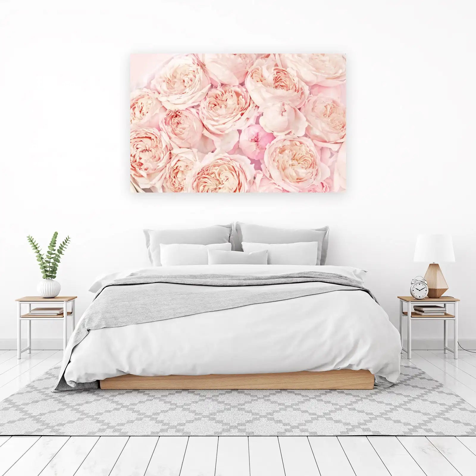 Soft Pink Roses Floral Wall Art