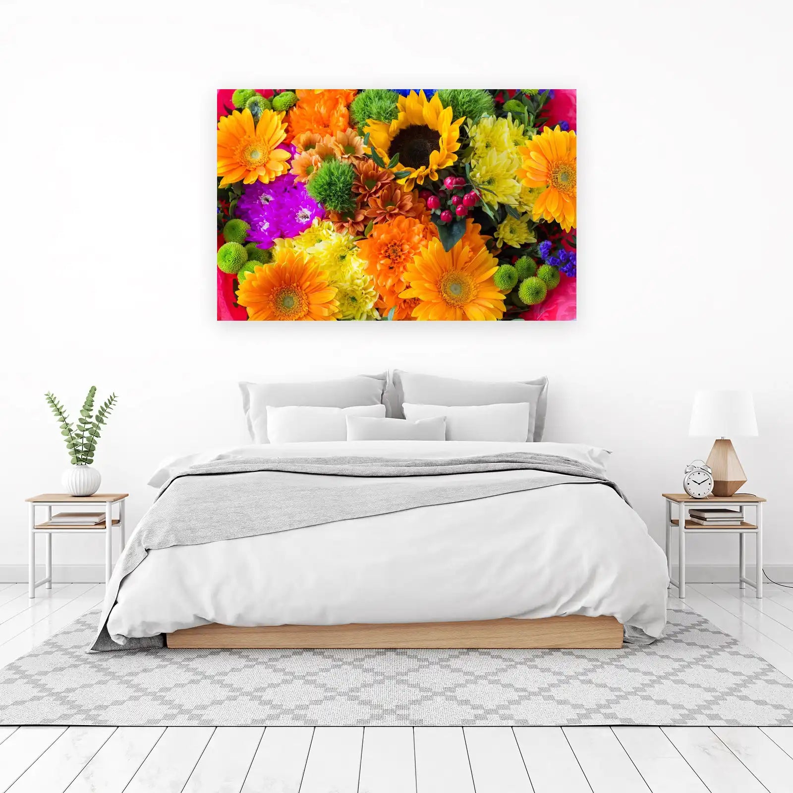 Vibrant Floral Burst Wall Art