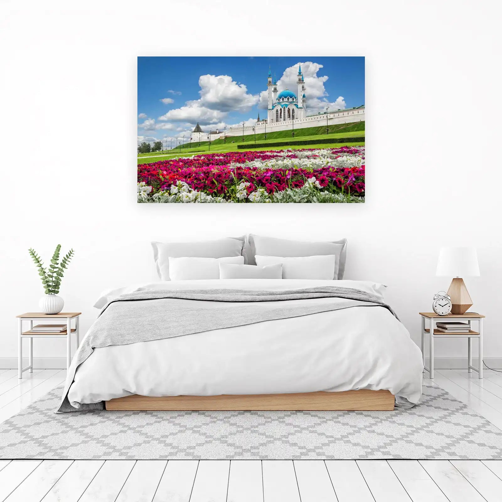 Stunning Mosque & Flowers Wall Art - Home Decor