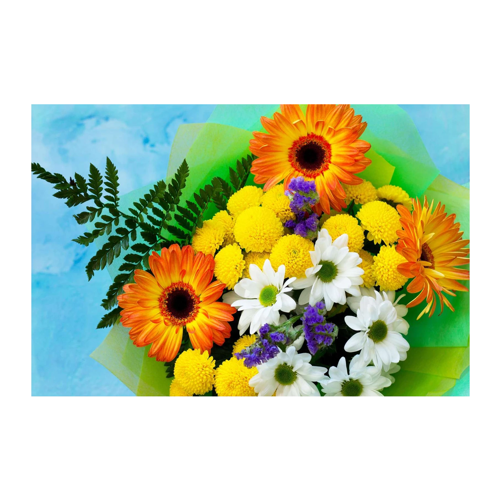 Vibrant Gerbera Daisy & Chrysanthemum Floral Wall Art