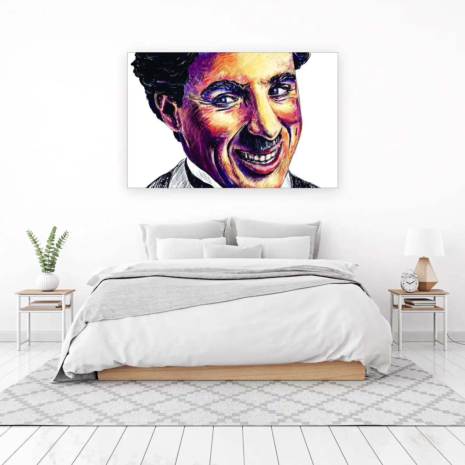 Vibrant Charlie Chaplin Pop Art Wall Art