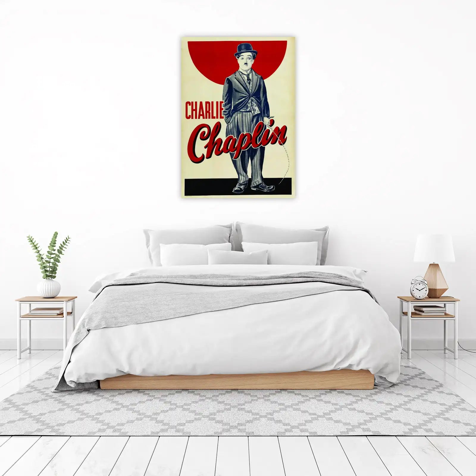 Vintage Charlie Chaplin Iconic Portrait Wall Art