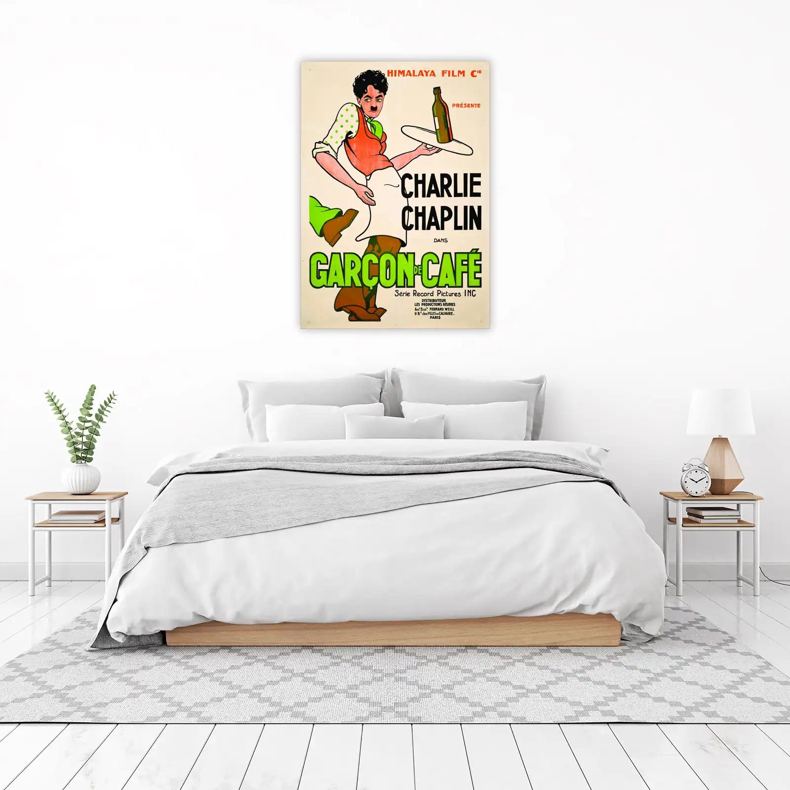 Vintage Charlie Chaplin "Garcon de Cafe" Wall Art