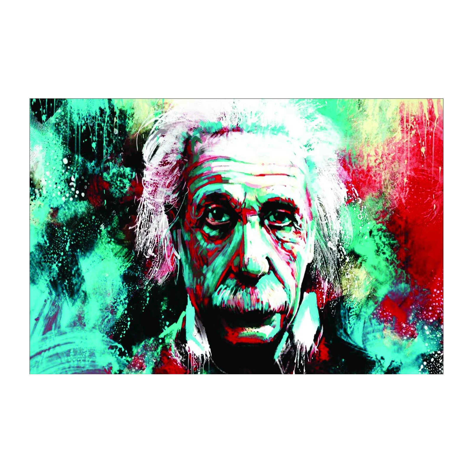 Albert Einstein Abstract Portrait Wall Art