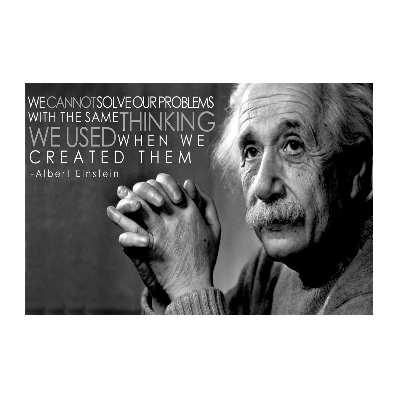 Einstein "Thinking" Quote Wall Art | Motivational Art