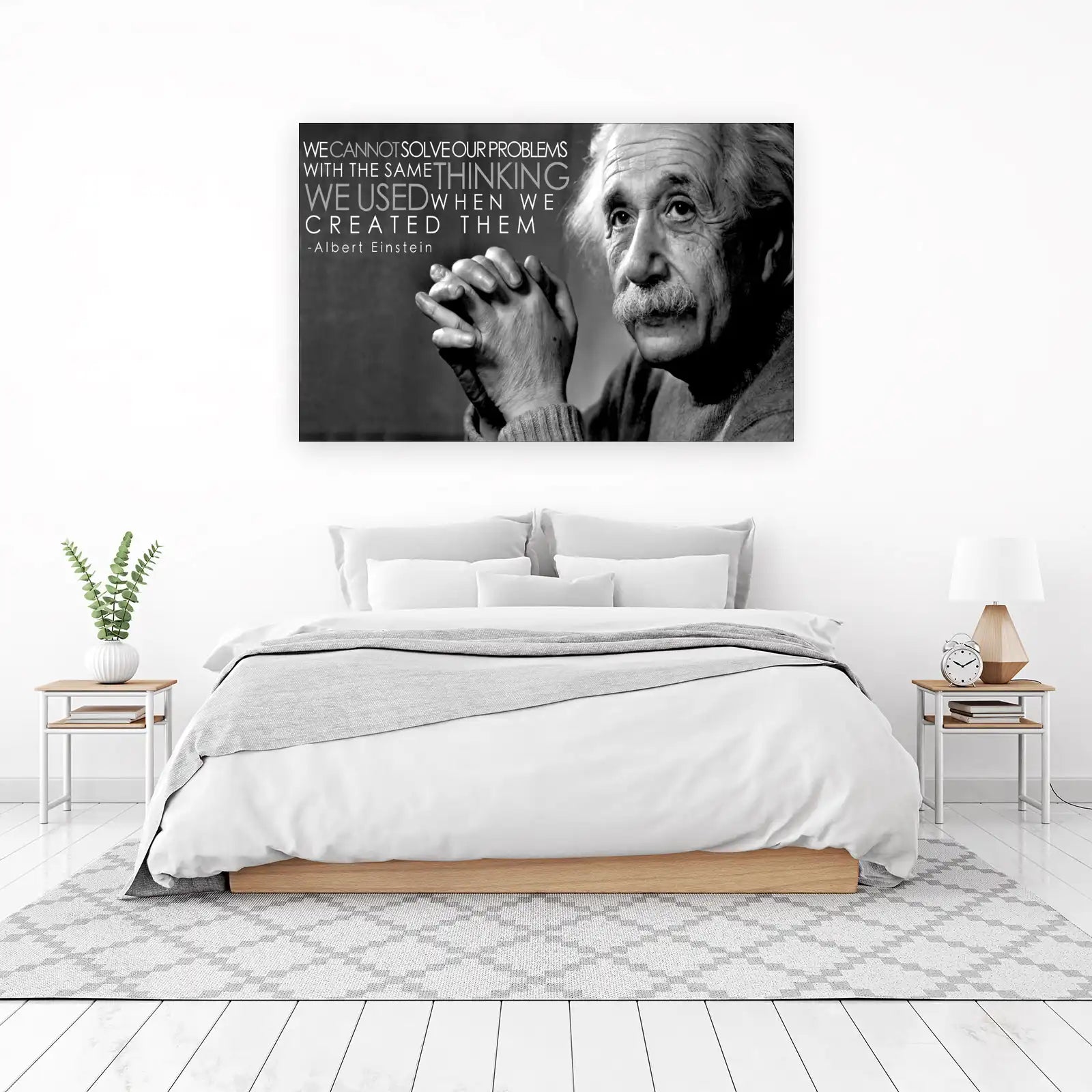 Einstein "Thinking" Quote Wall Art | Motivational Art