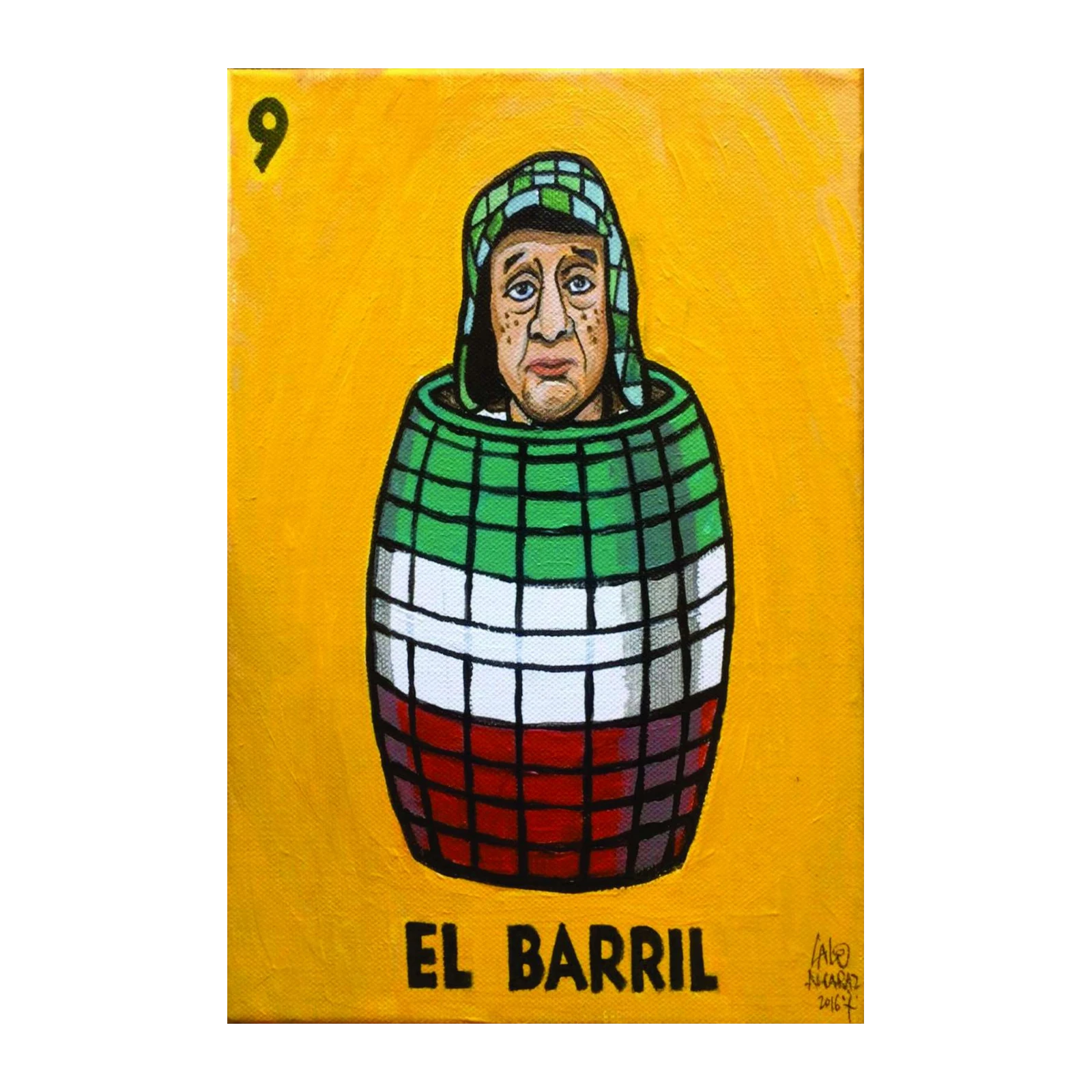 El Barril: Nostalgic Character Wall Art