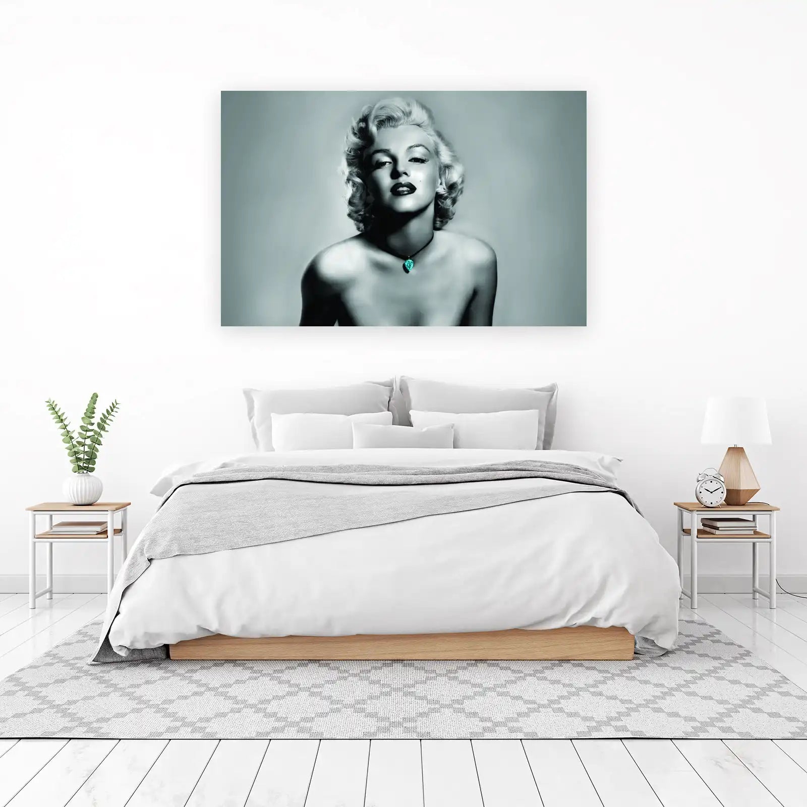 Iconic Marilyn Monroe Emerald Necklace Wall Art