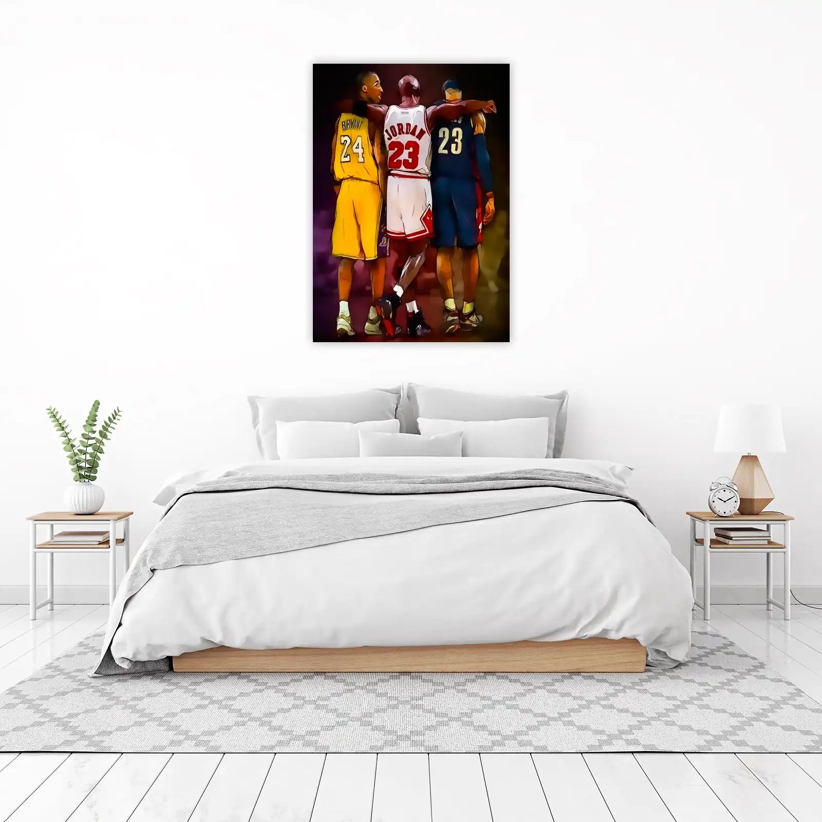 NBA Legends Kobe, Jordan, LeBron Wall Art