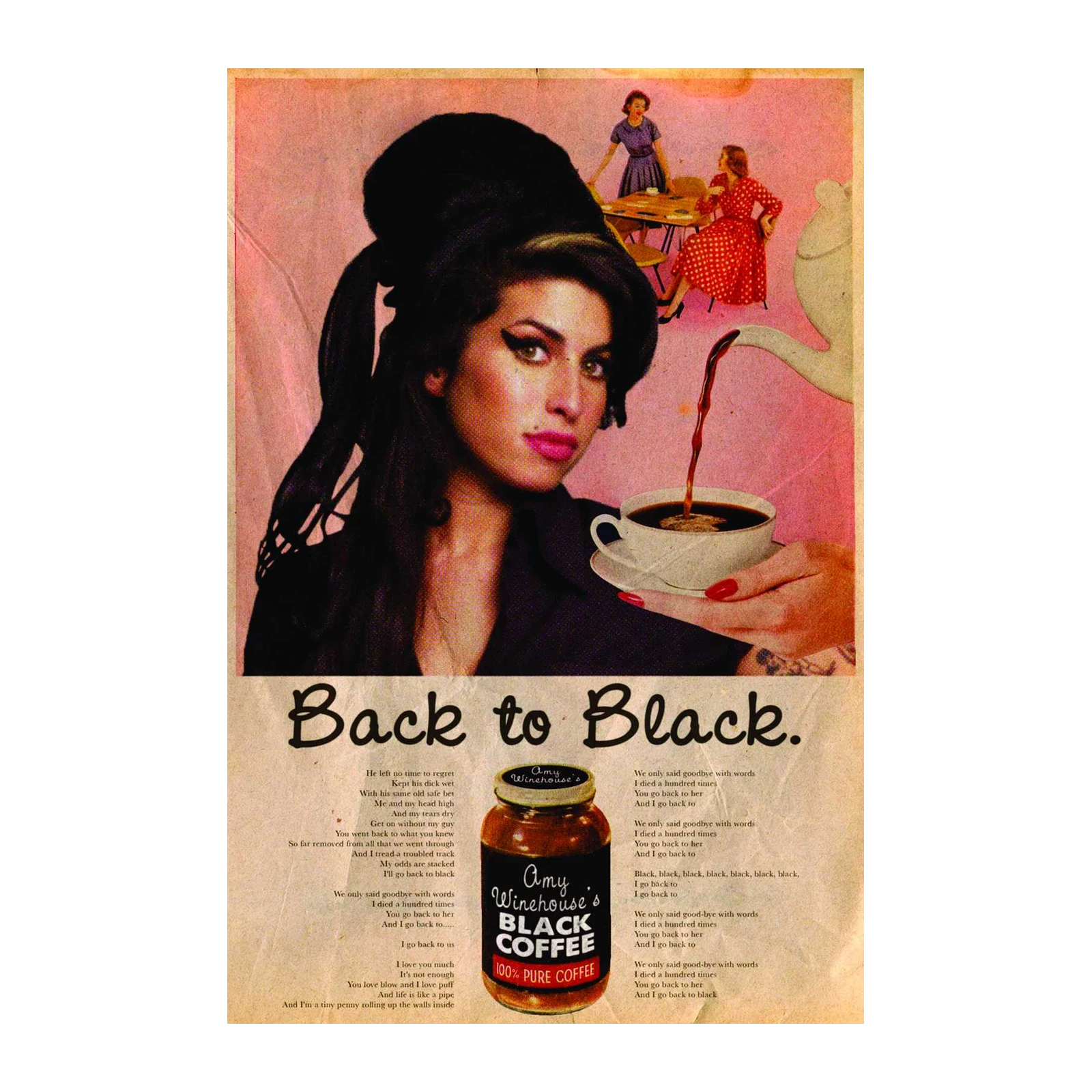 Amy Winehouse "Back to Black" Wall Art