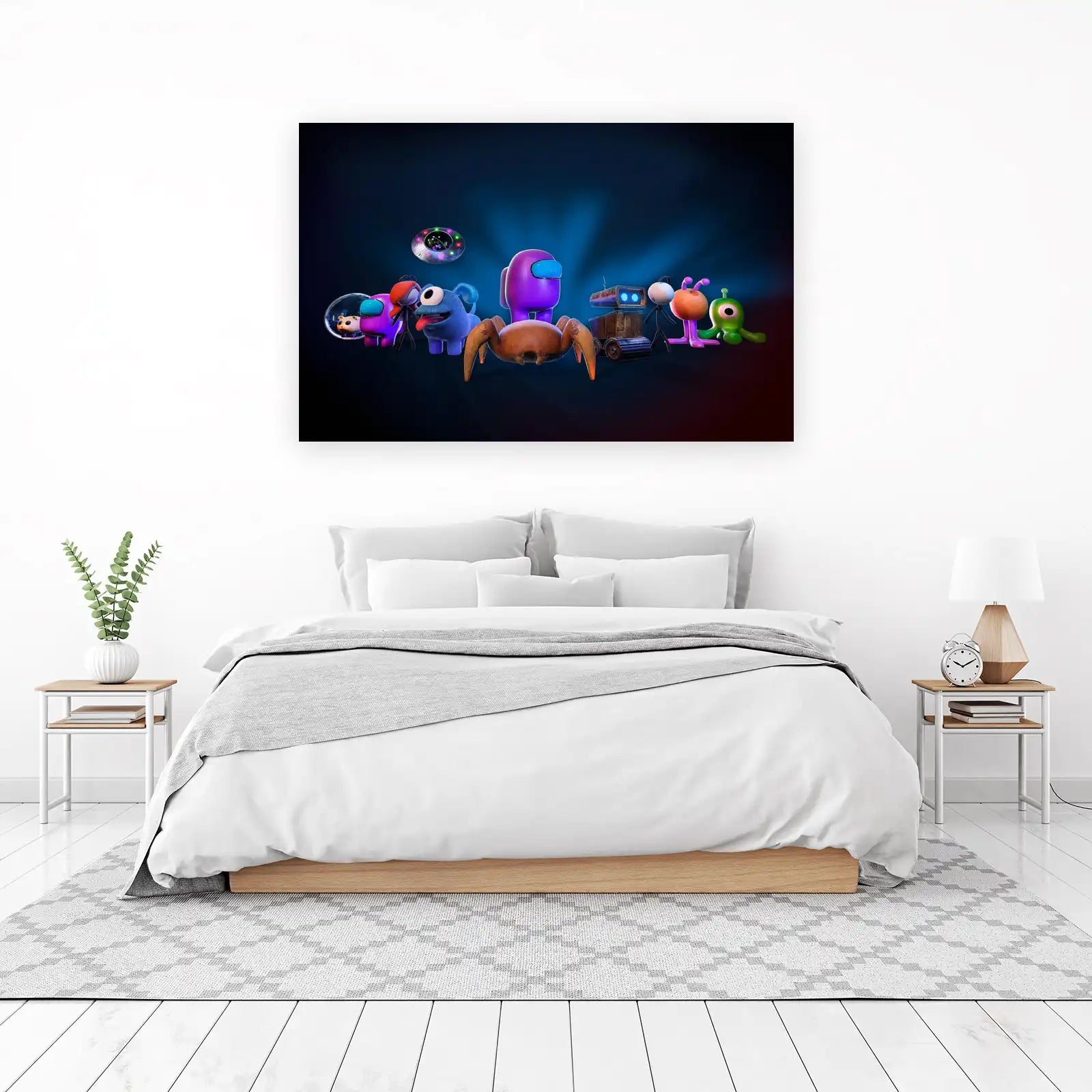 Fun Sci-Fi Characters & UFO Wall Art