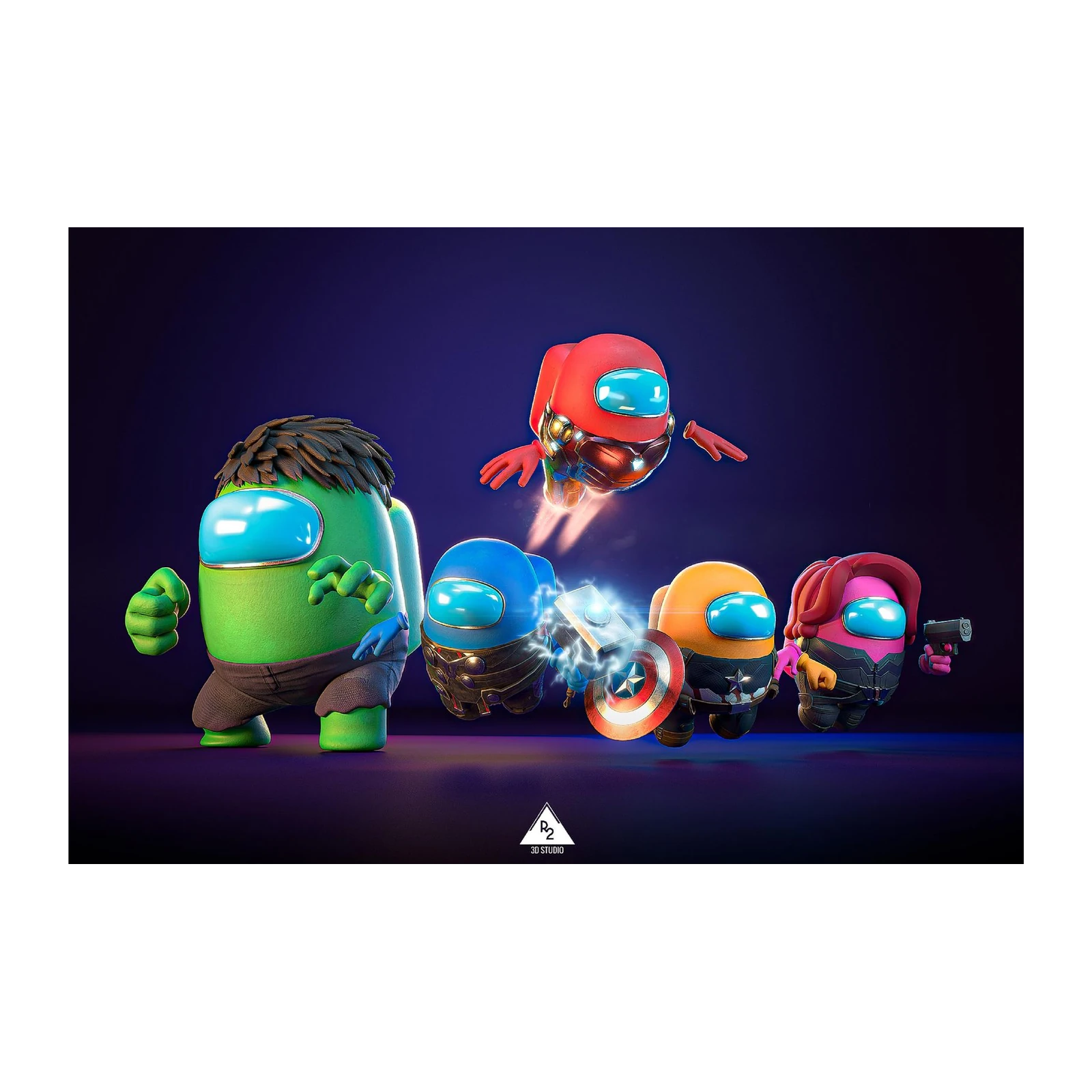 Superhero Among Us Crewmate Wall Art