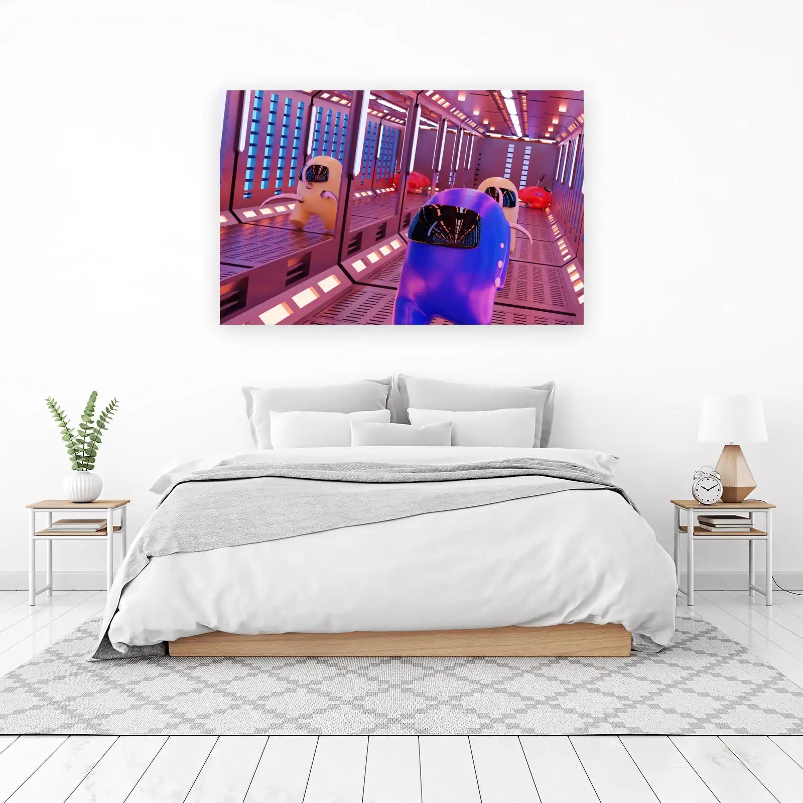 Sci-Fi Crewmate Gaming Room Wall Art
