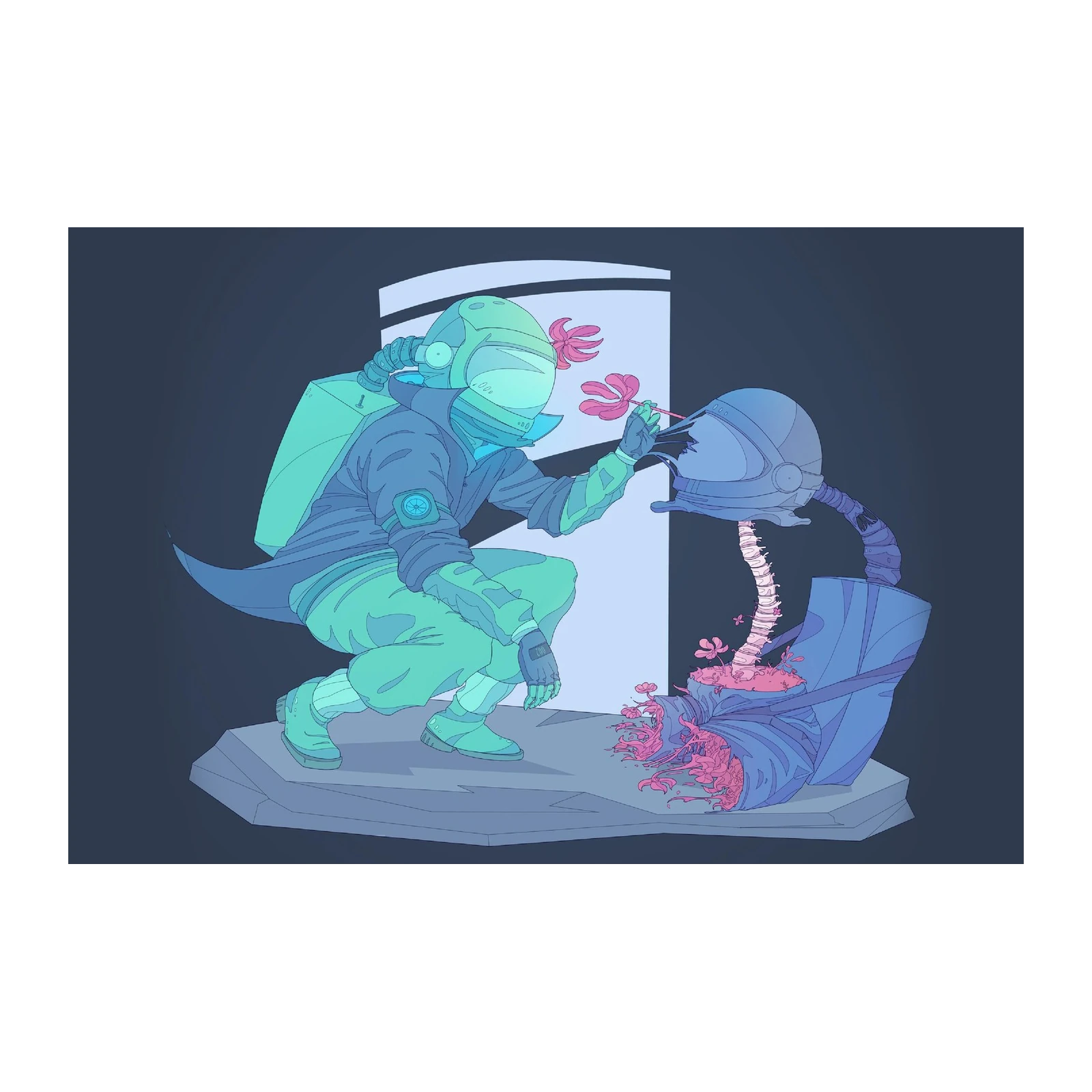 Cosmic Gardener Astronaut Art Wall Art