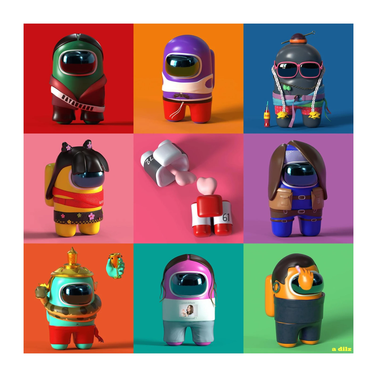 Vibrant Character Art Wall Art