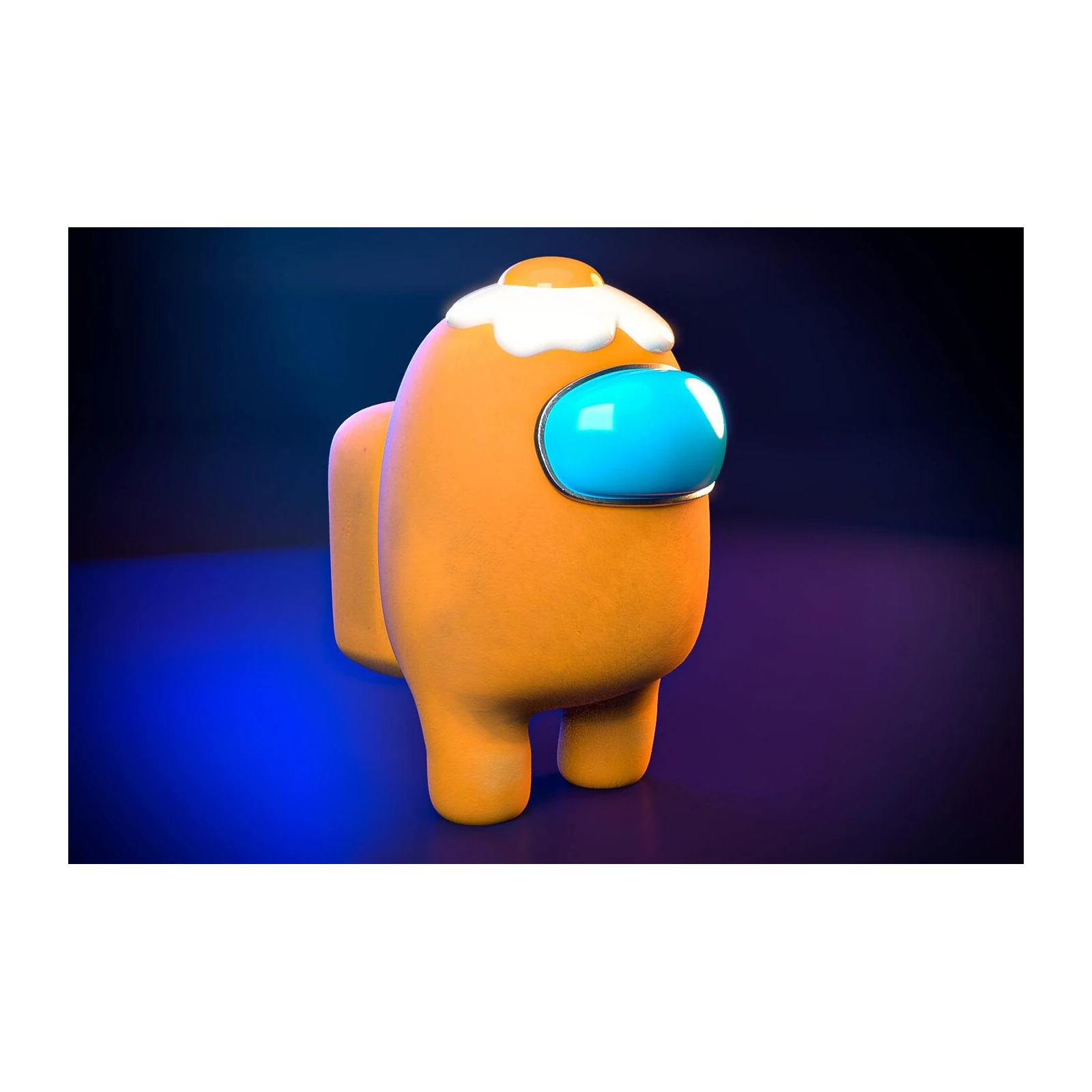 Orange Egg Among Us Character Wall Art