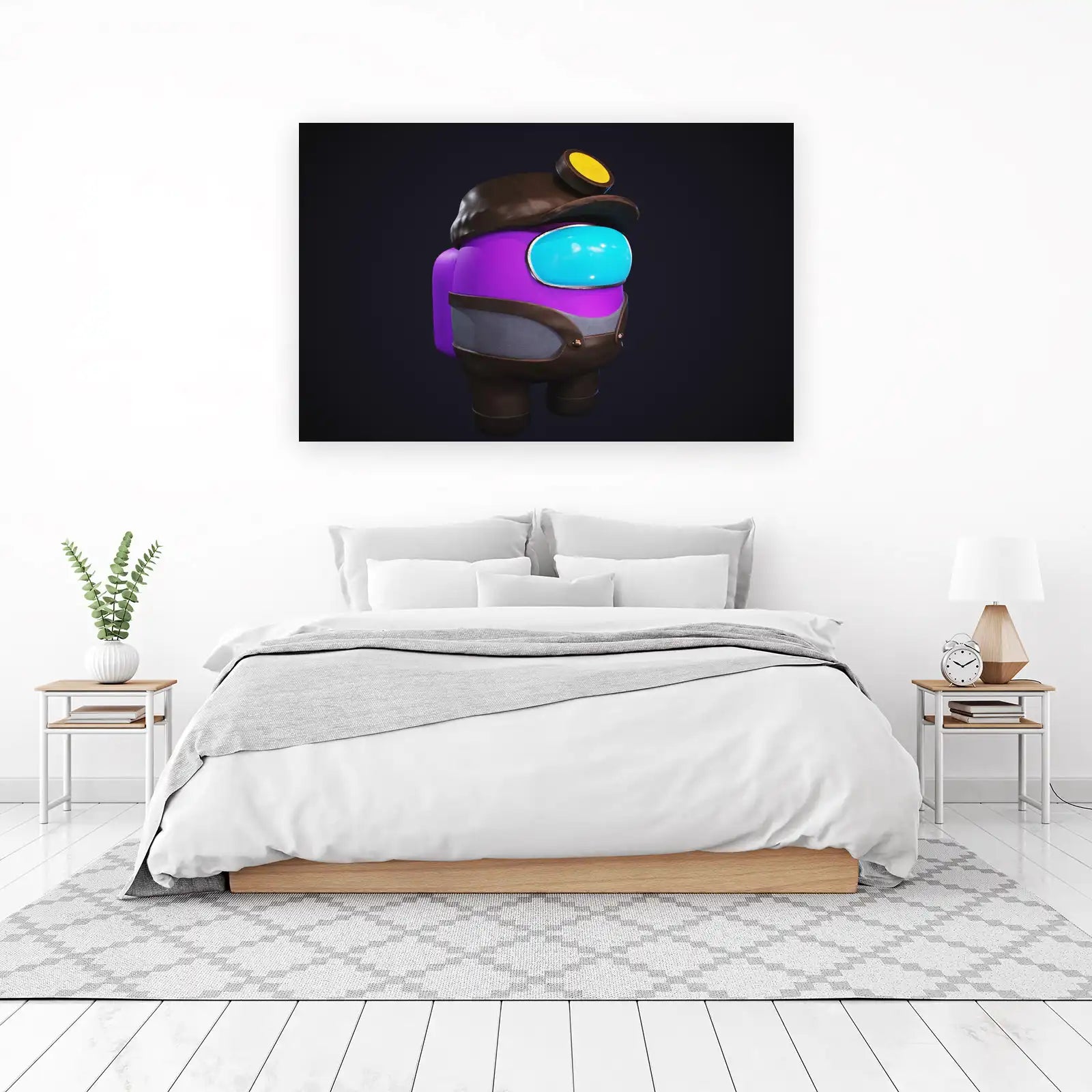 Purple Steampunk Astronaut Wall Art