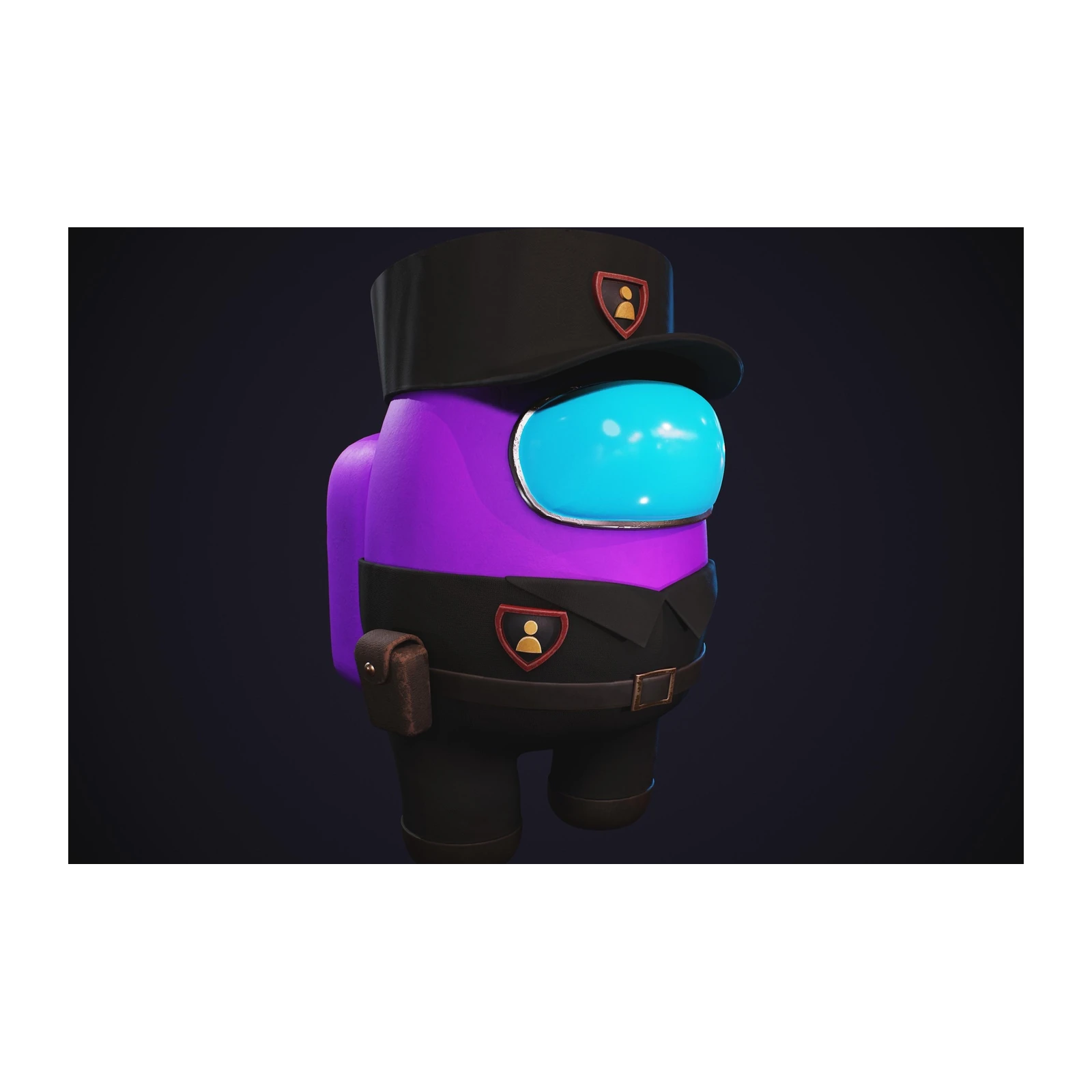 Purple Security Crewmate Wall Art