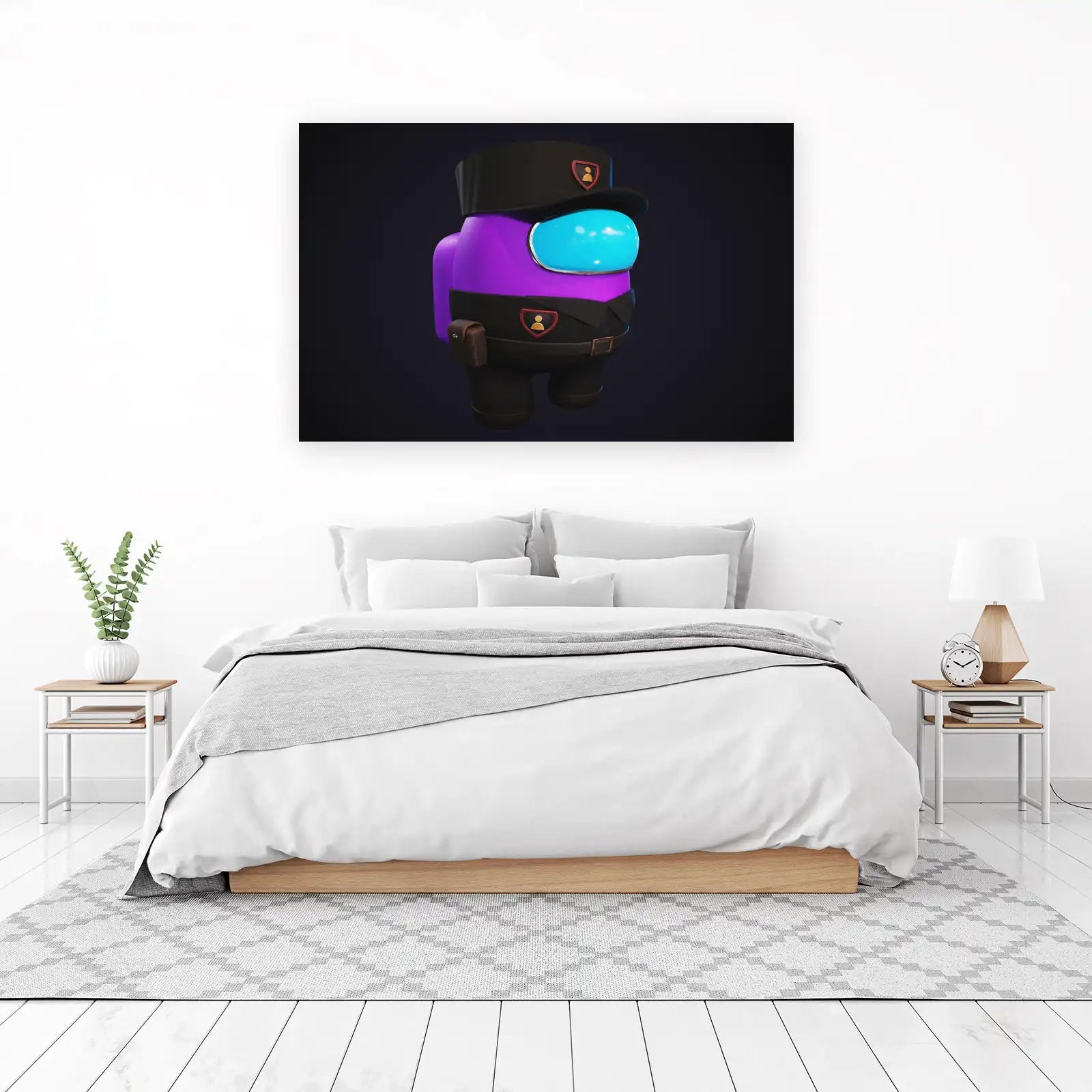 Purple Security Crewmate Wall Art