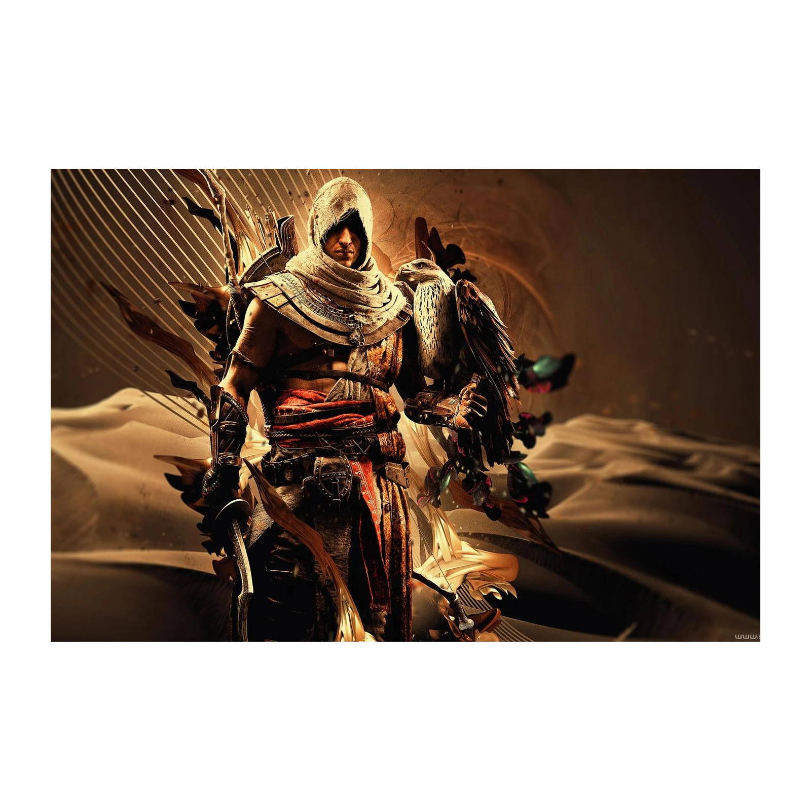 Epic Desert Warrior Falcon Egyptian Wall Art