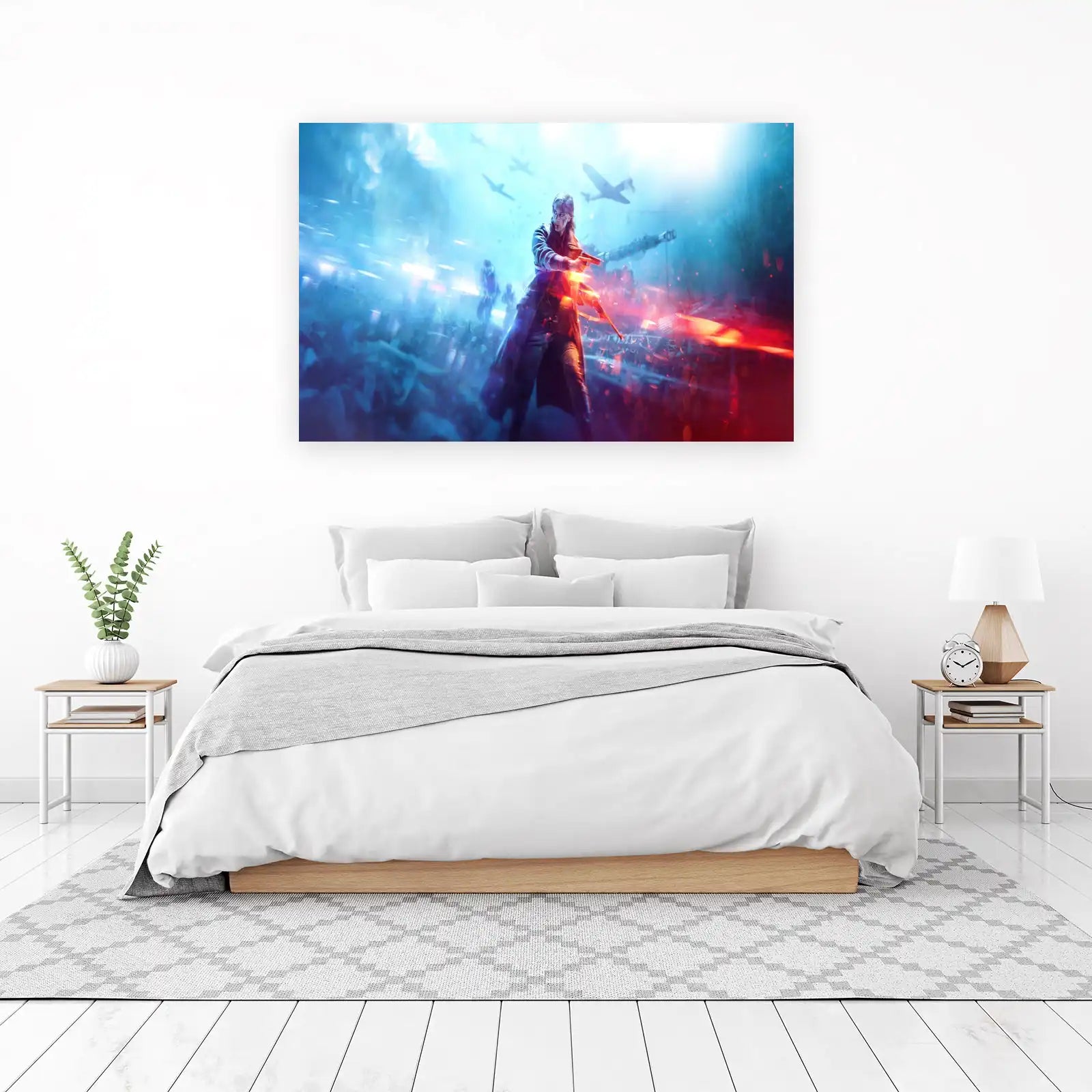Dynamic Battlefield Scene Wall Art