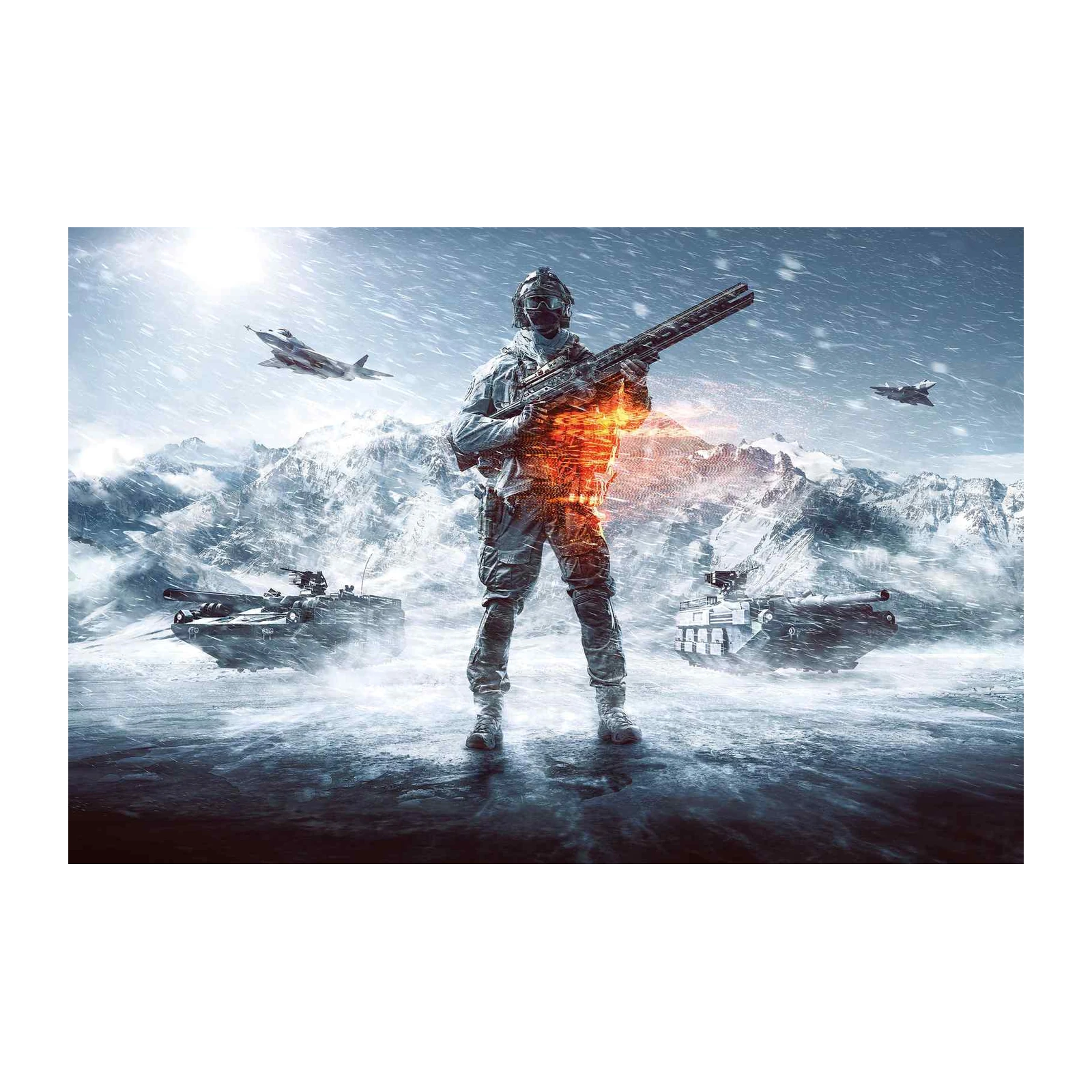 Epic Winter Soldier Battlefield Wall Art