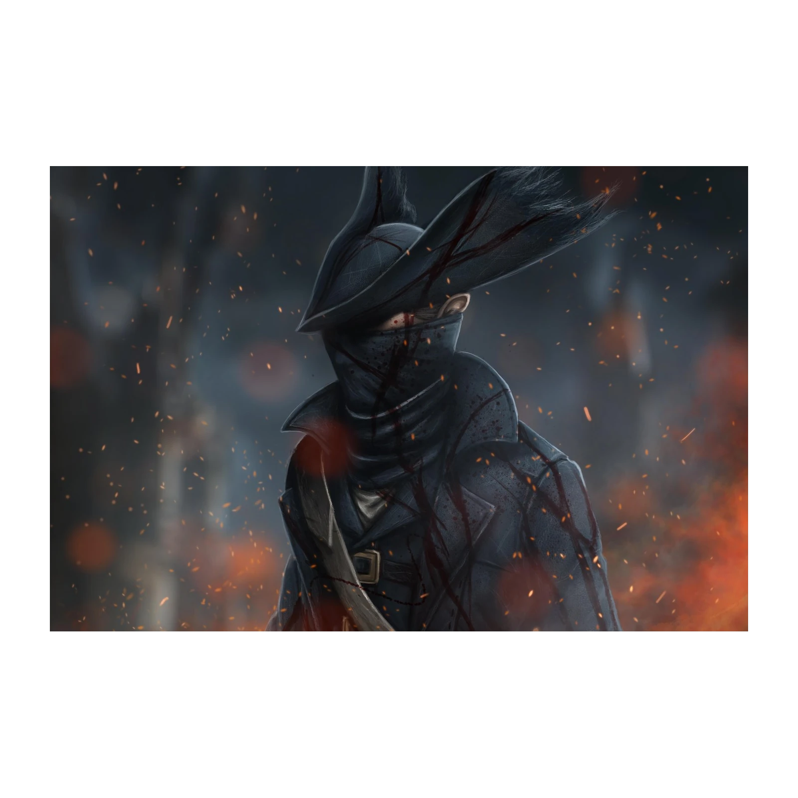 Mysterious Hunter Bloodborne Wall Art