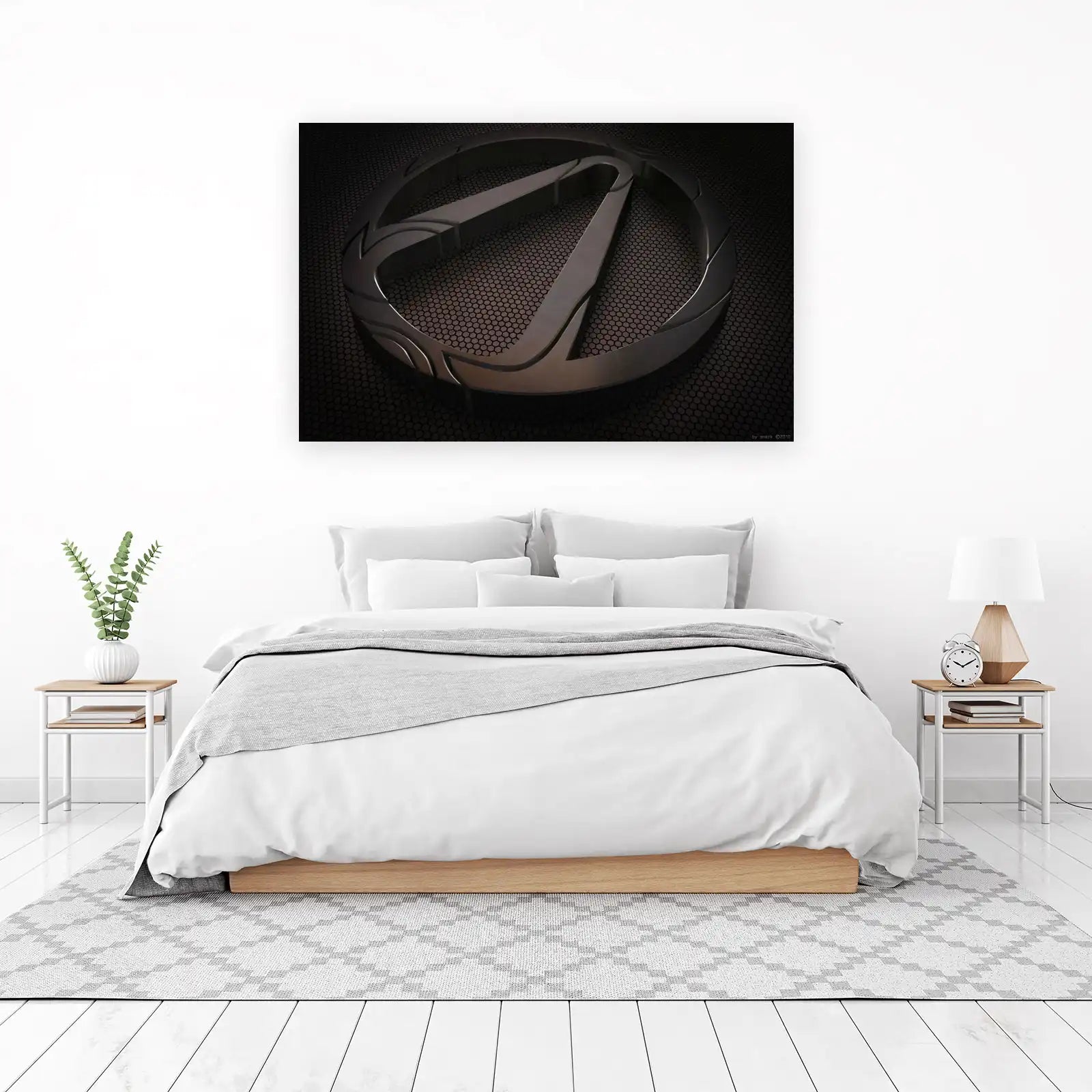 Geometric Metal Logo Wall Art