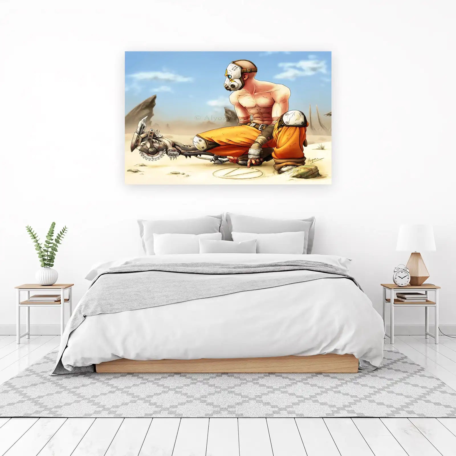 Borderlands Psycho Masked Warrior Wall Art