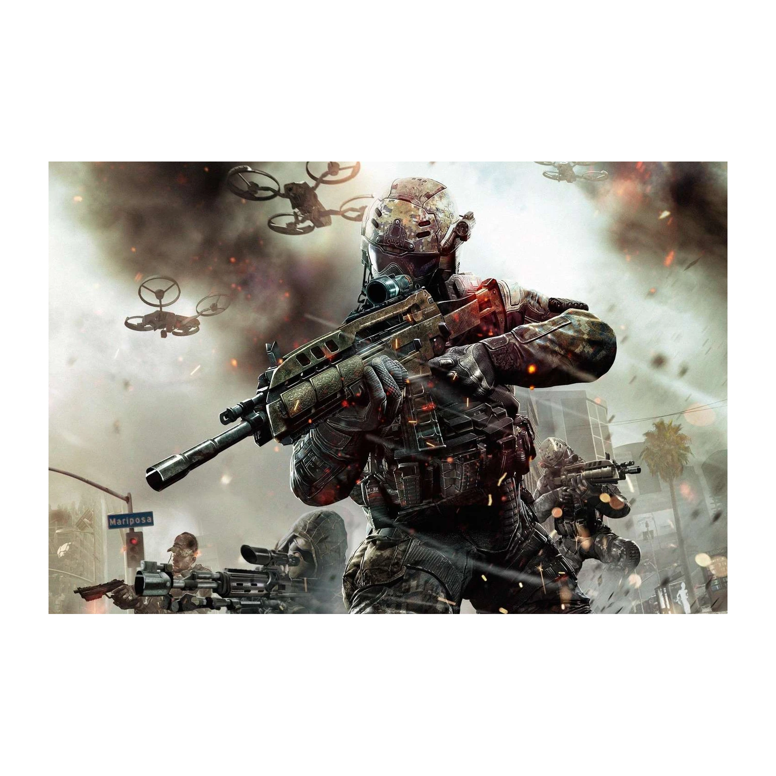Modern Warfare Soldier Drone Attack Wall Art