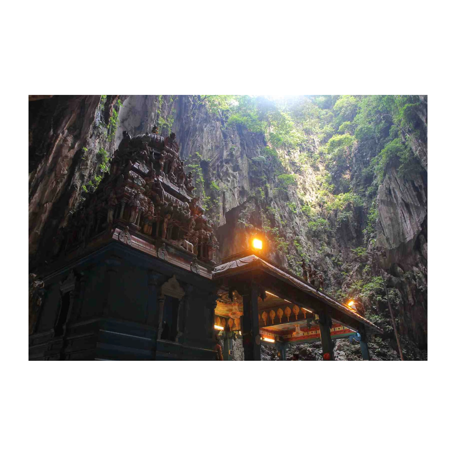Mystical Cave Temple & Waterfall Wall Art