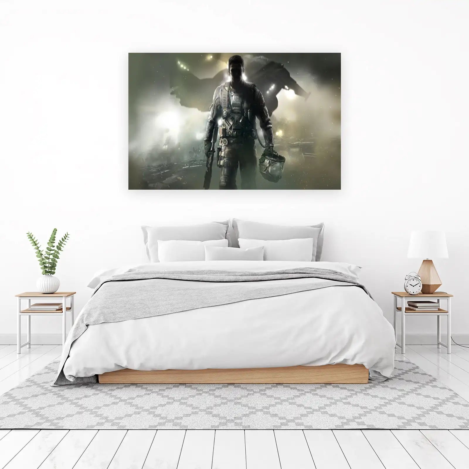 Sci-Fi Soldier Space Battle Wall Art