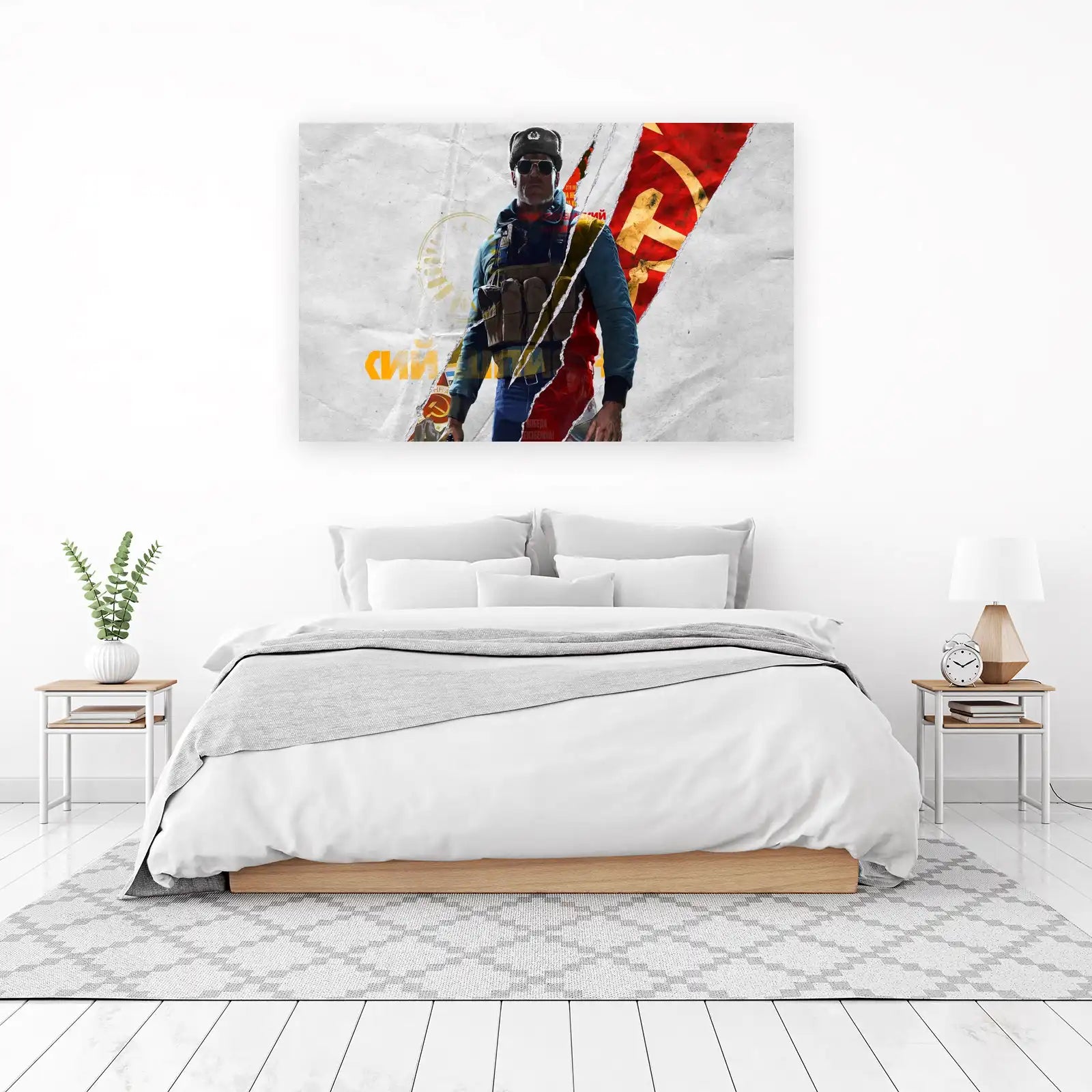 Soviet Soldier Vintage Propaganda Wall Art