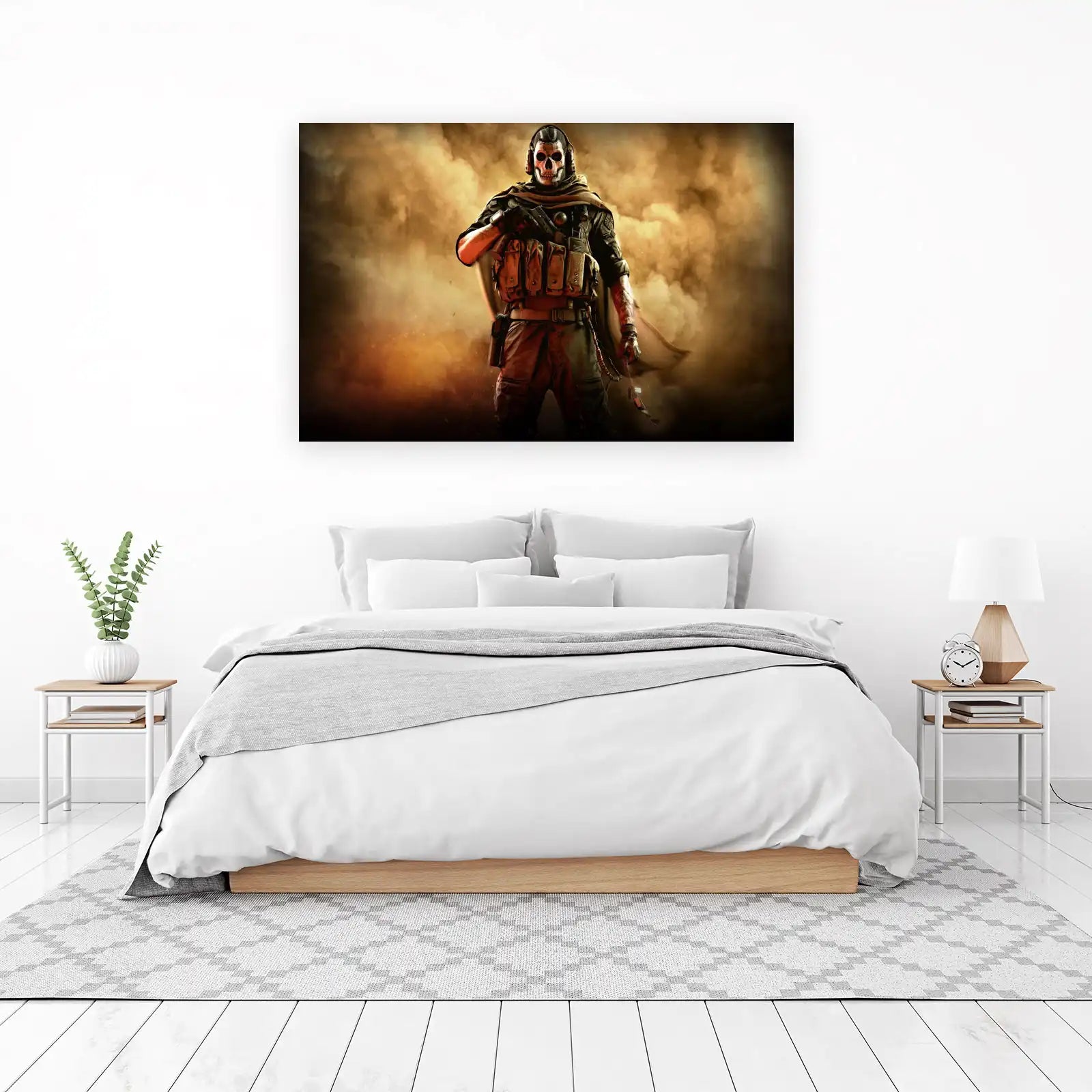Tactical Ghost Skull Warrior Wall Art