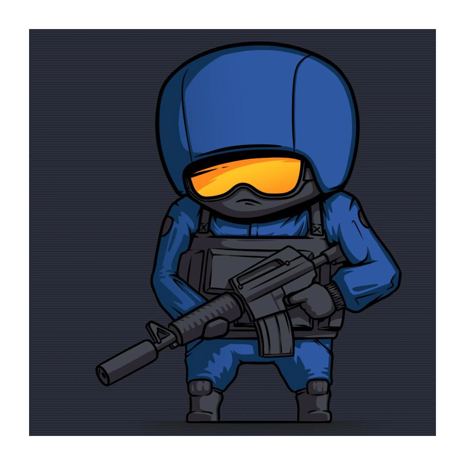 Gaming Soldier "Blue Force" Wall Art