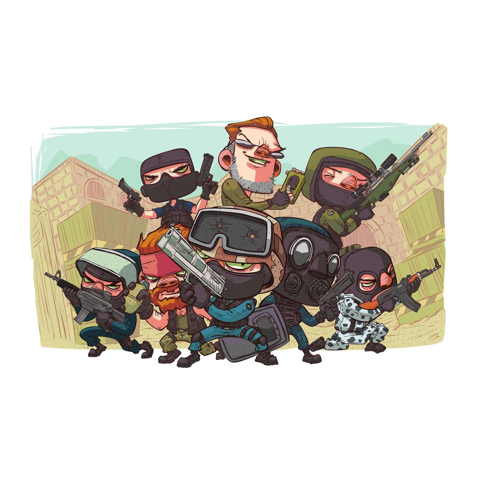 CS:GO Chibi Characters Wall Art