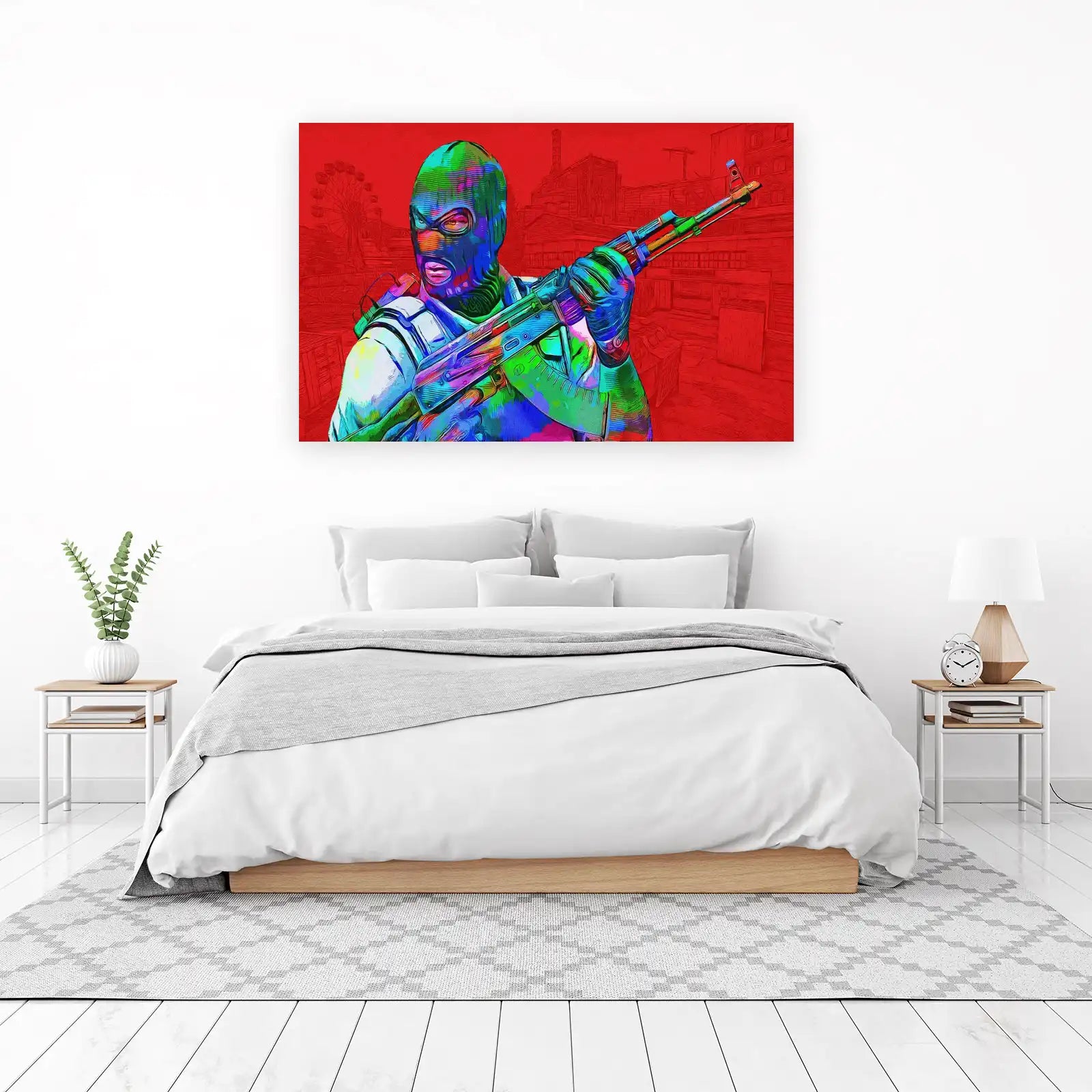 Vibrant Gamer AK-47 Wall Art