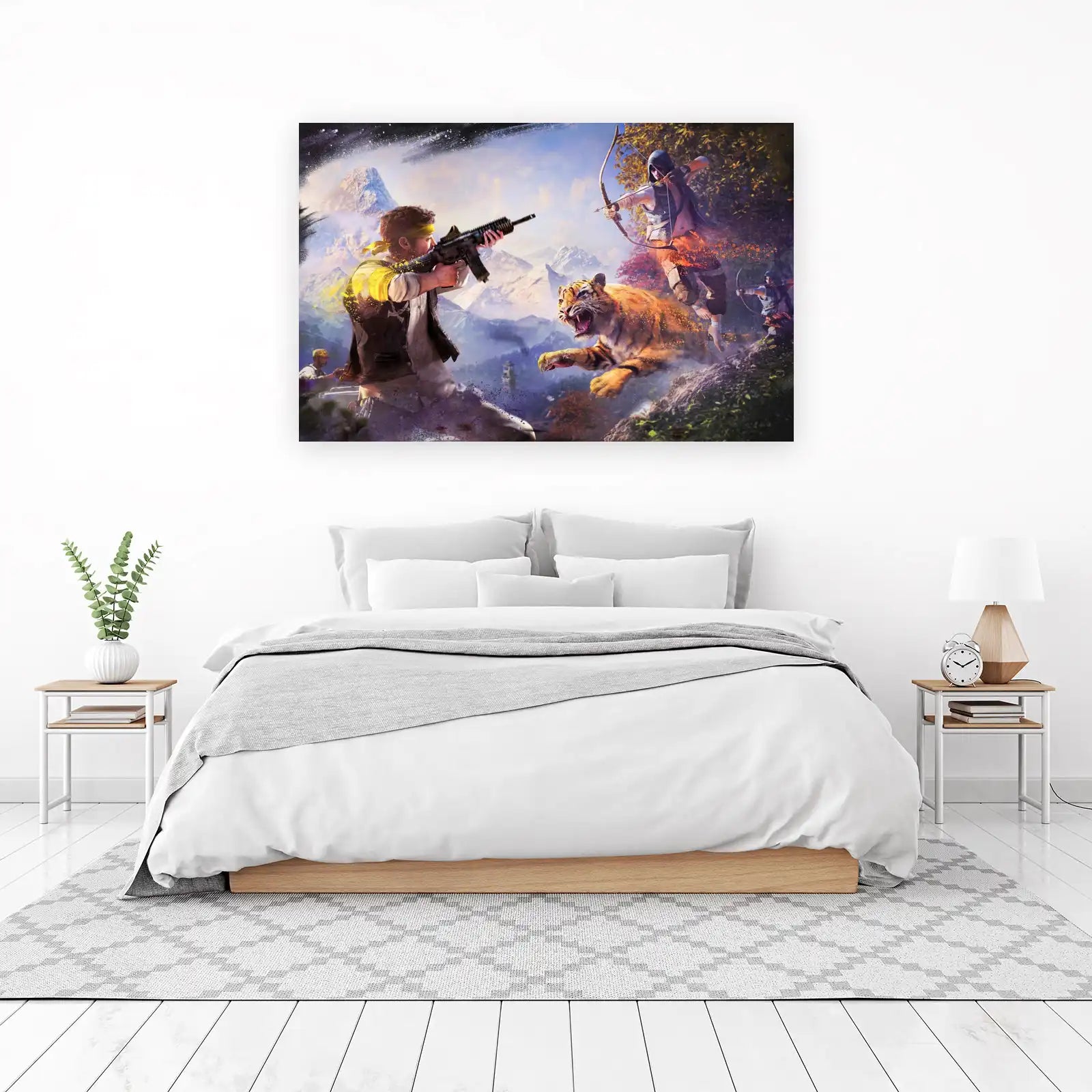 Epic Tiger Hunt Action Scene Wall Art